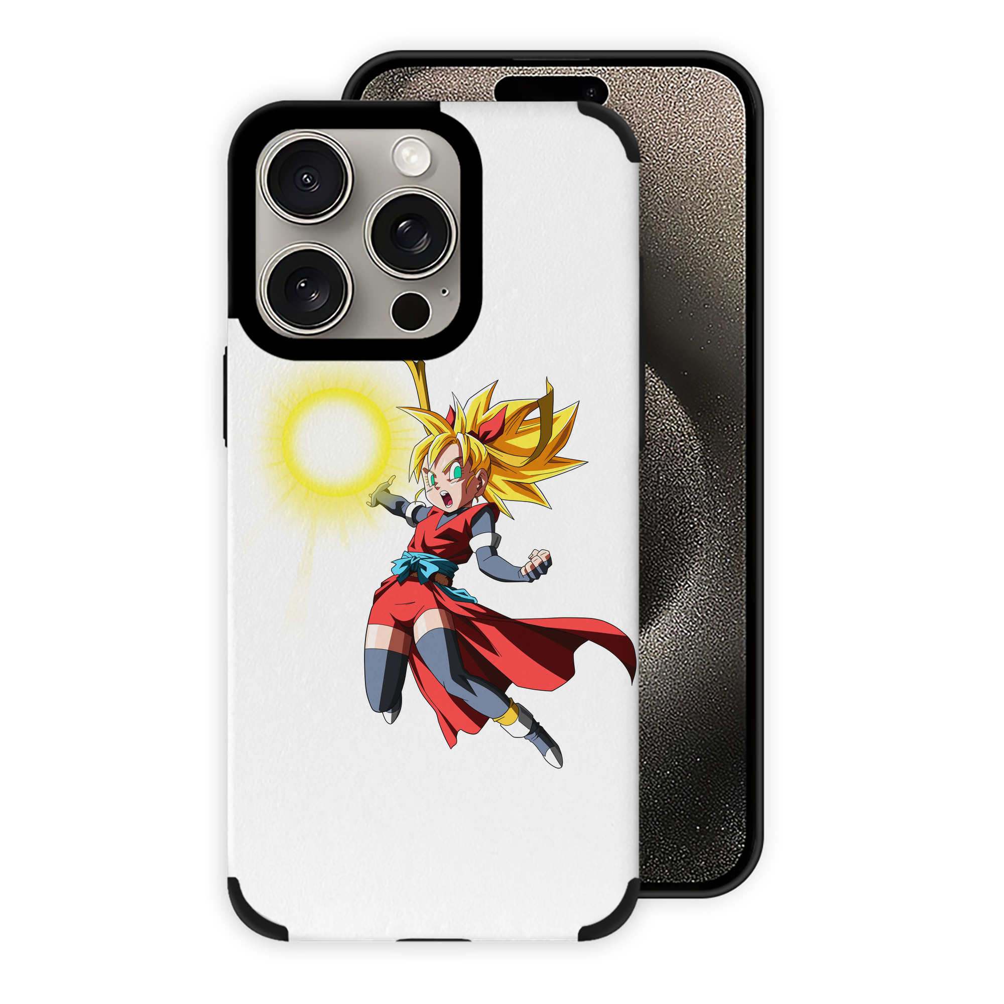 （画像用） ドラゴンボール カリフラ DRAGON BALL Caulifla 【iPhone15ProMax対応】 PUレザー スマホケース 耐衝撃＆黄変防止