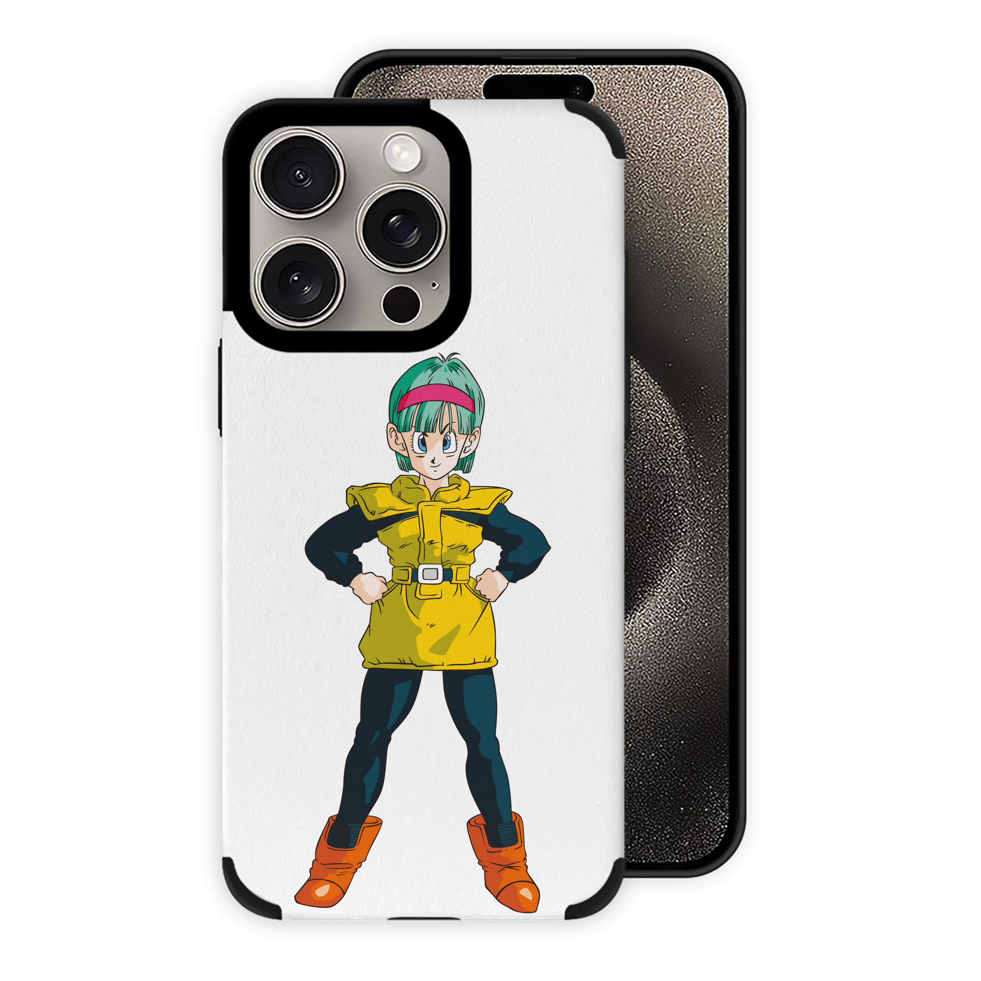 （画像用） ドラゴンボール ブルマ DRAGON BALL Bulma 【iPhone15ProMax対応】 PUレザー スマホケース 耐衝撃＆黄変防止