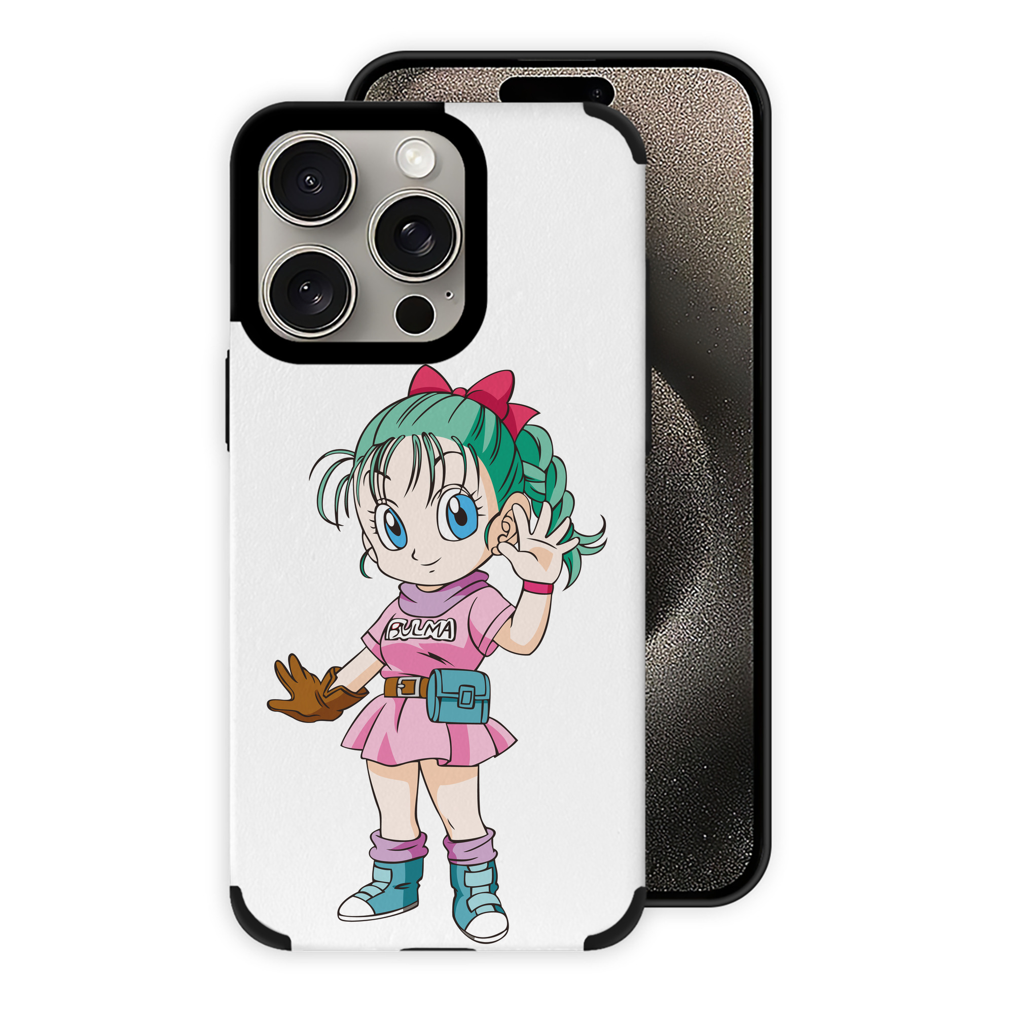 （画像用） ドラゴンボール ブルマ DRAGON BALL Bulma 【iPhone15ProMax対応】 PUレザー スマホケース 耐衝撃＆黄変防止