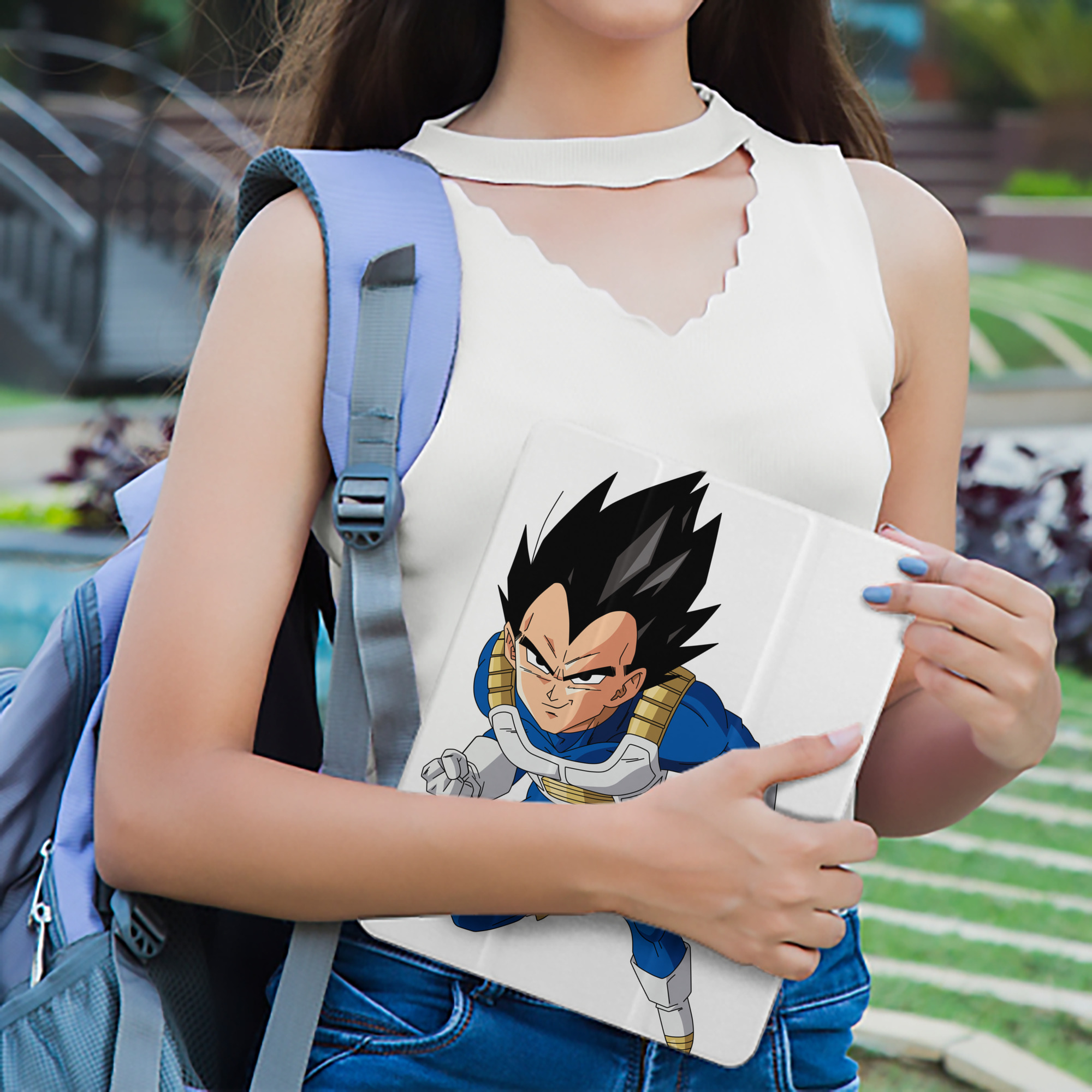 ドラゴンボール ベジータ四世（Bejīta Yonsei）DRAGON BALL Vegeta IV IPad ケース ペン収納付き 三つ折りスタンド PUレザー×シリコン 対応機種9.5/10.5/10.9インチ