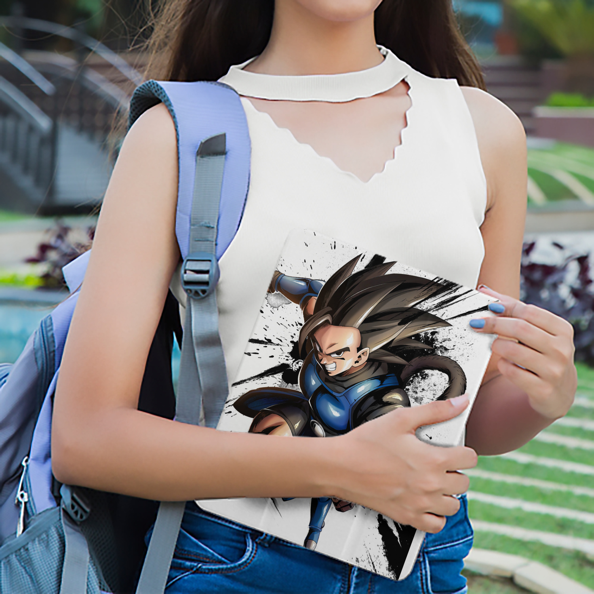 ドラゴンボール ベジータ四世（Bejīta Yonsei）DRAGON BALL Vegeta IV IPad ケース ペン収納付き 三つ折りスタンド PUレザー×シリコン 対応機種9.5/10.5/10.9インチ