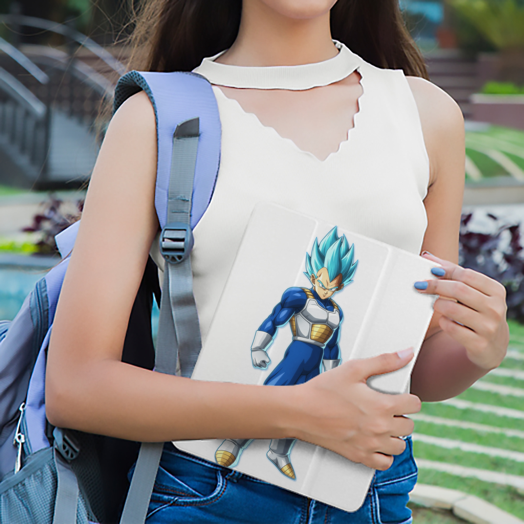 ドラゴンボール ベジータ四世（Bejīta Yonsei）DRAGON BALL Vegeta IV IPad ケース ペン収納付き 三つ折りスタンド PUレザー×シリコン 対応機種9.5/10.5/10.9インチ