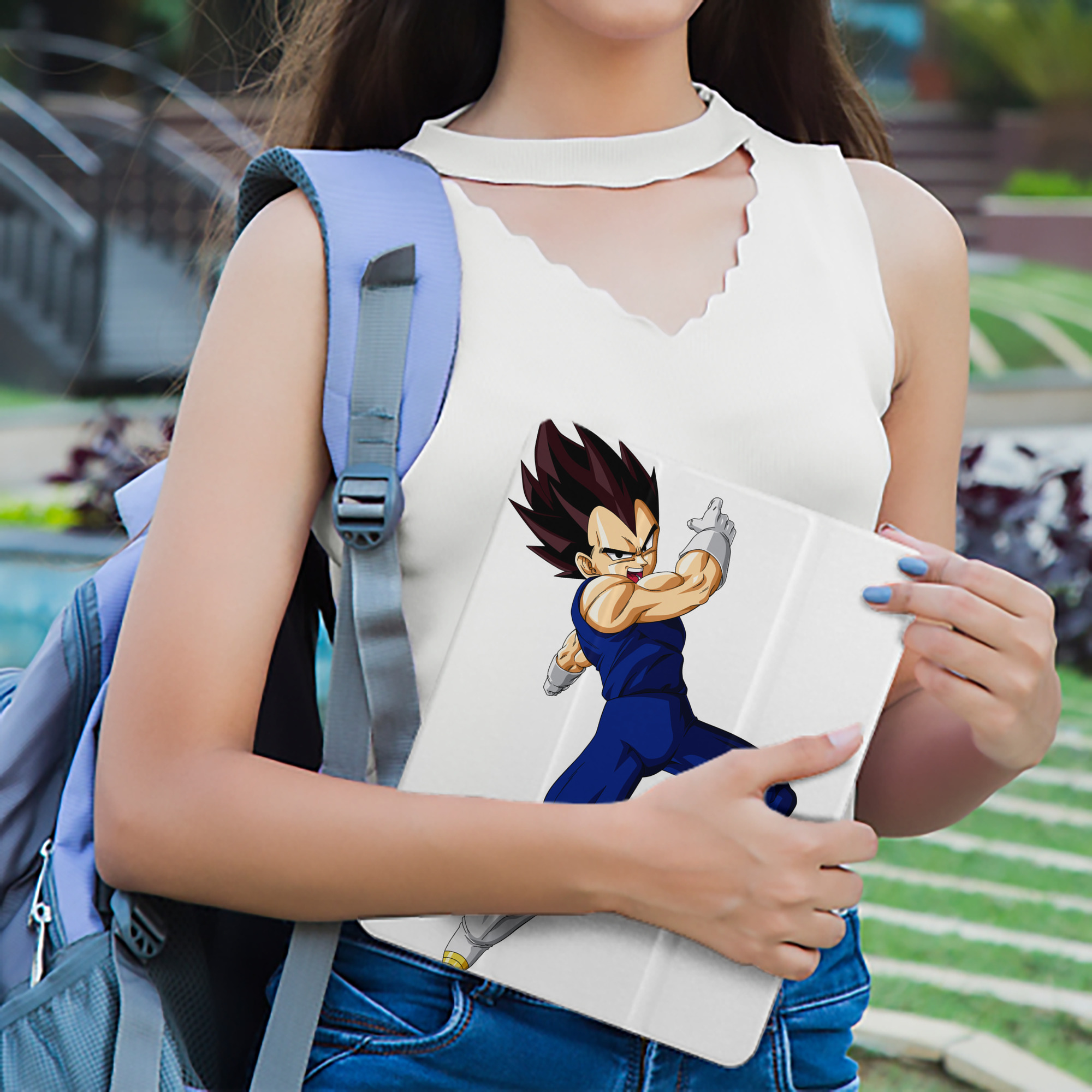 ドラゴンボール ベジータ四世（Bejīta Yonsei）DRAGON BALL Vegeta IV IPad ケース ペン収納付き 三つ折りスタンド PUレザー×シリコン 対応機種9.5/10.5/10.9インチ