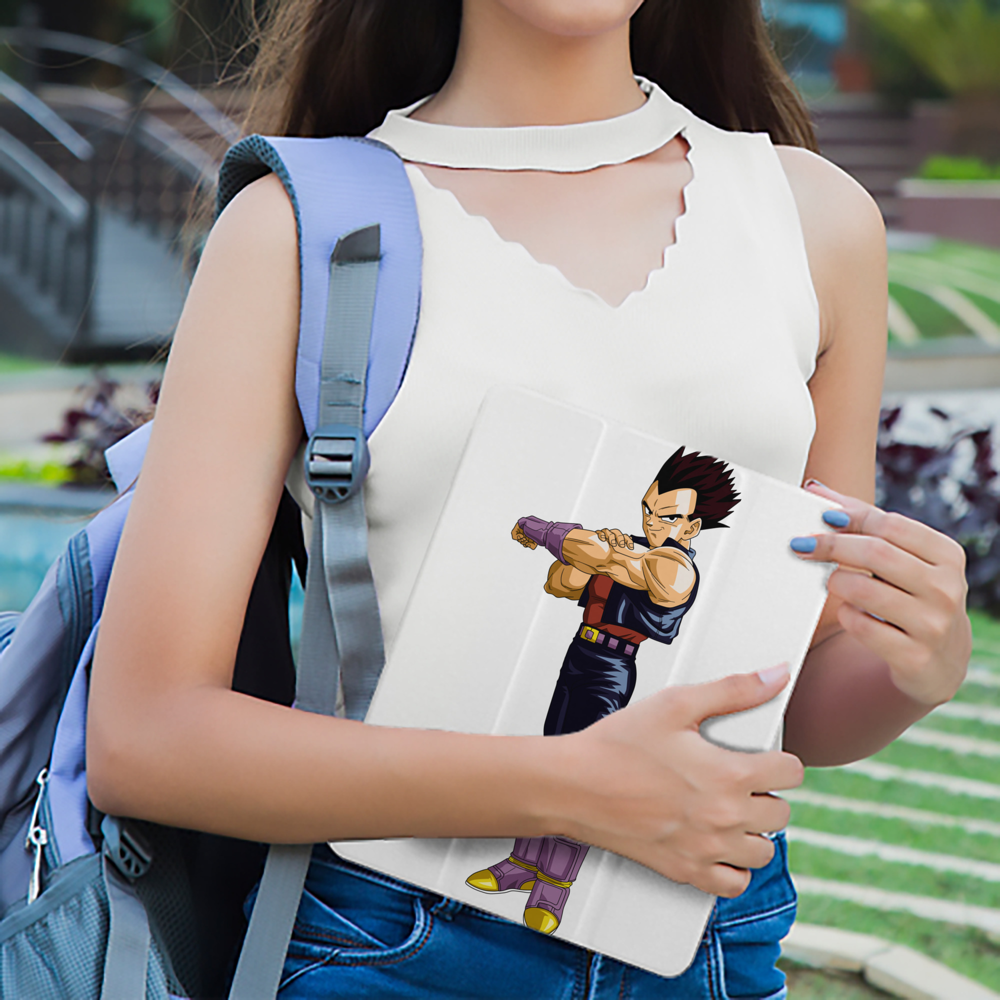 ドラゴンボール ベジータ四世（Bejīta Yonsei）DRAGON BALL Vegeta IV IPad ケース ペン収納付き 三つ折りスタンド PUレザー×シリコン 対応機種9.5/10.5/10.9インチ