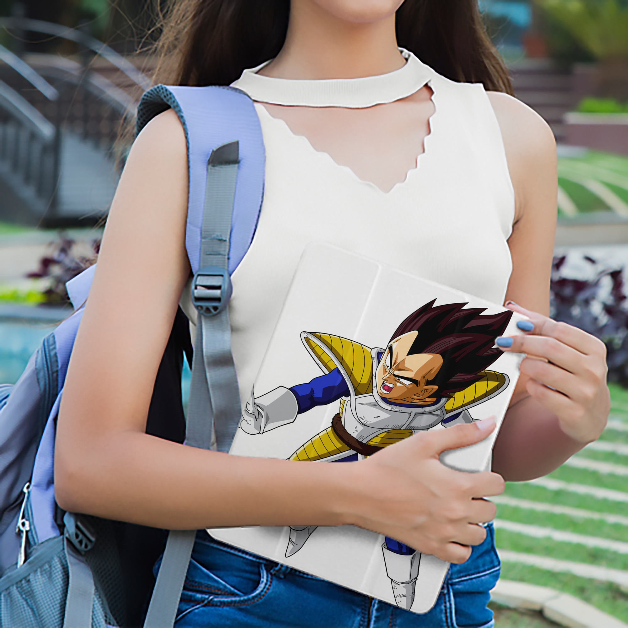 ドラゴンボール ベジータ四世（Bejīta Yonsei）DRAGON BALL Vegeta IV IPad ケース ペン収納付き 三つ折りスタンド PUレザー×シリコン 対応機種9.5/10.5/10.9インチ