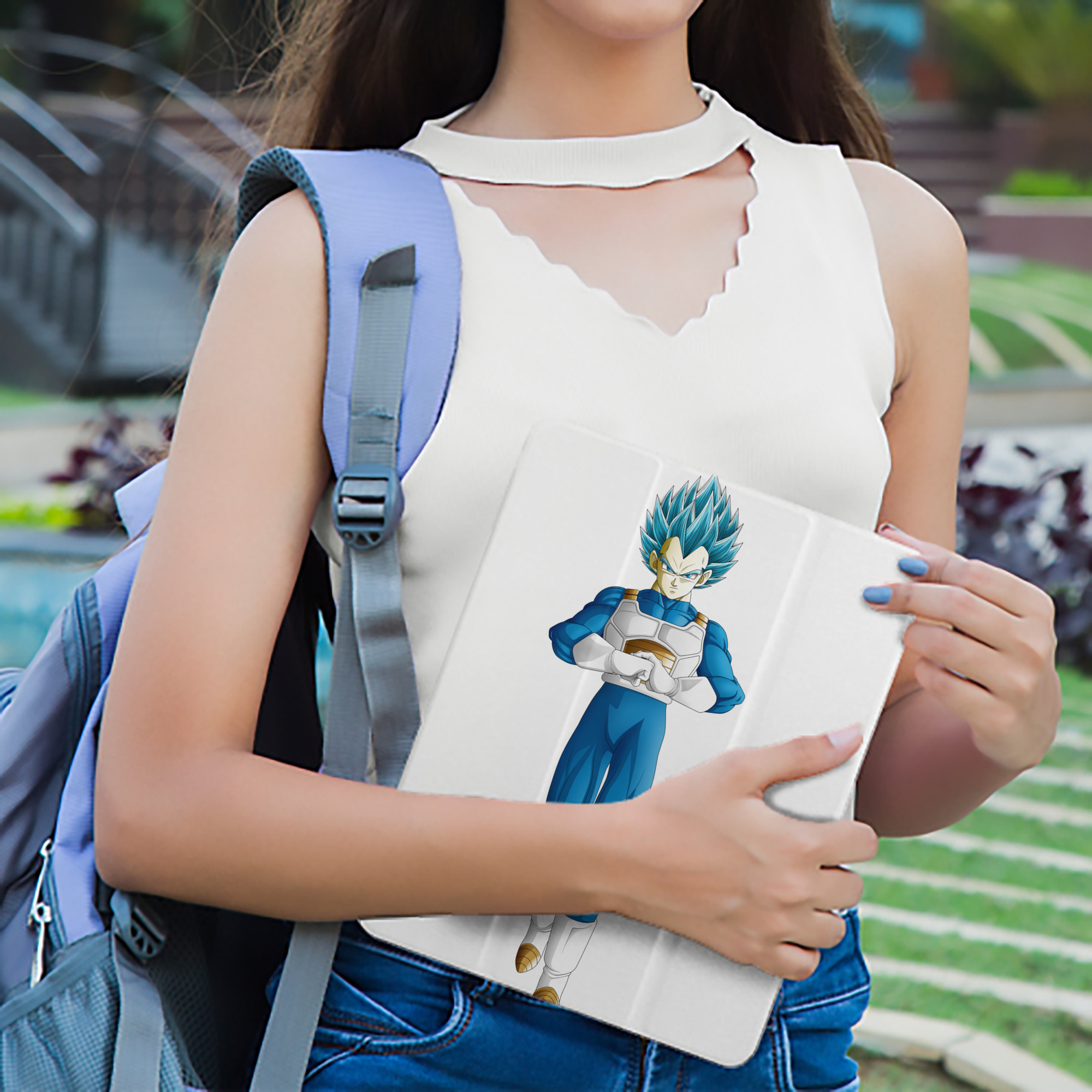 ドラゴンボール ベジータ四世（Bejīta Yonsei）DRAGON BALL Vegeta IV IPad ケース ペン収納付き 三つ折りスタンド PUレザー×シリコン 対応機種9.5/10.5/10.9インチ