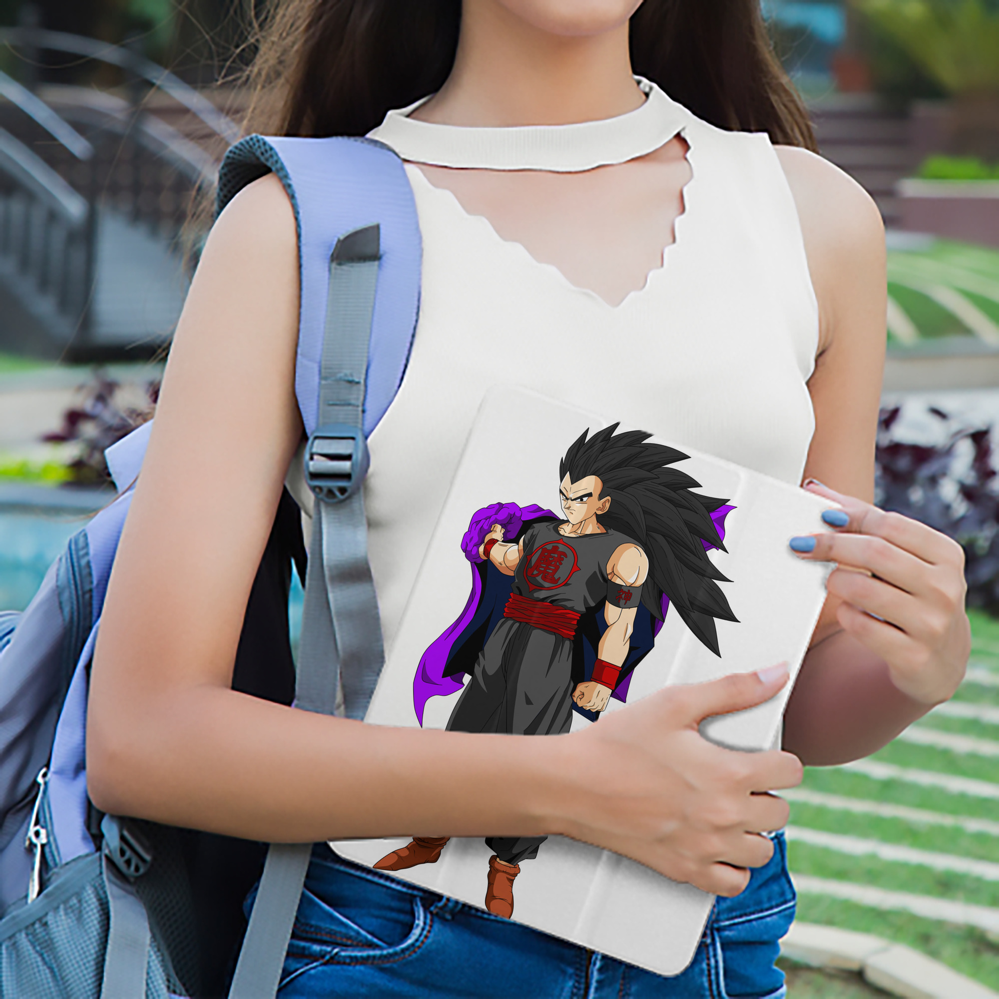 ドラゴンボール ベジータ四世（Bejīta Yonsei）DRAGON BALL Vegeta IV IPad ケース ペン収納付き 三つ折りスタンド PUレザー×シリコン 対応機種9.5/10.5/10.9インチ