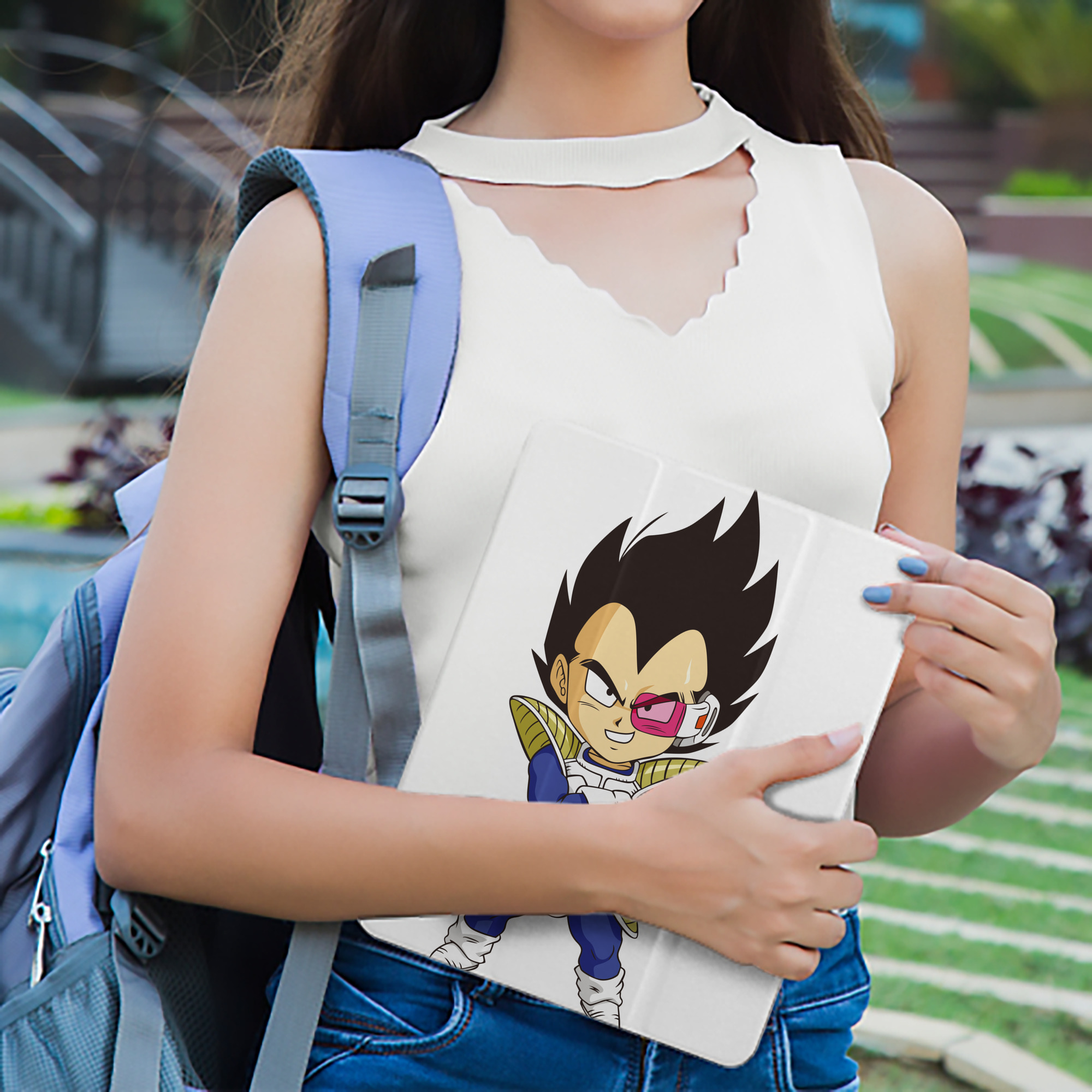 ドラゴンボール ベジータ四世（Bejīta Yonsei）DRAGON BALL Vegeta IV IPad ケース ペン収納付き 三つ折りスタンド PUレザー×シリコン 対応機種9.5/10.5/10.9インチ