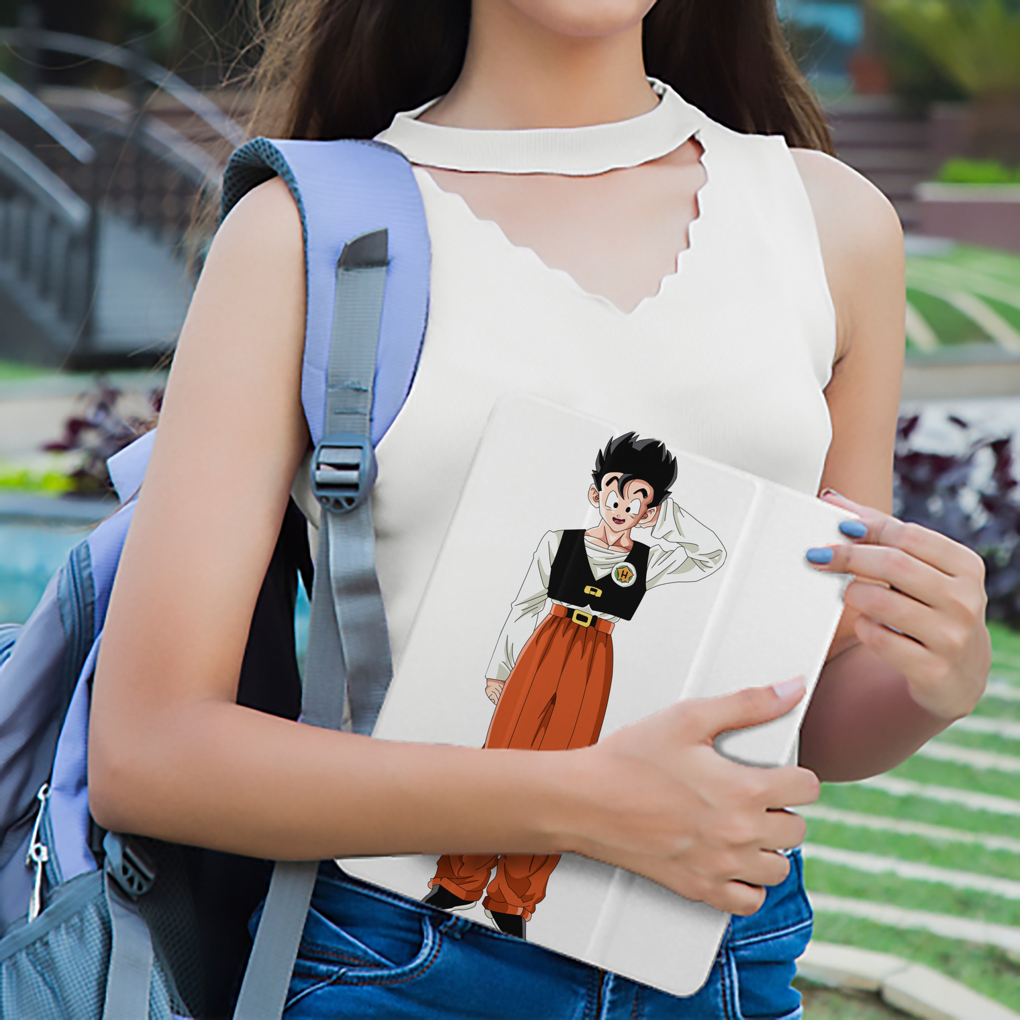 ドラゴンボール 孫 悟飯（そんごはん）DRAGON BALL Son Gohan IPad ケース ペン収納付き 三つ折りスタンド PUレザー×シリコン 対応機種9.5/10.5/10.9インチ