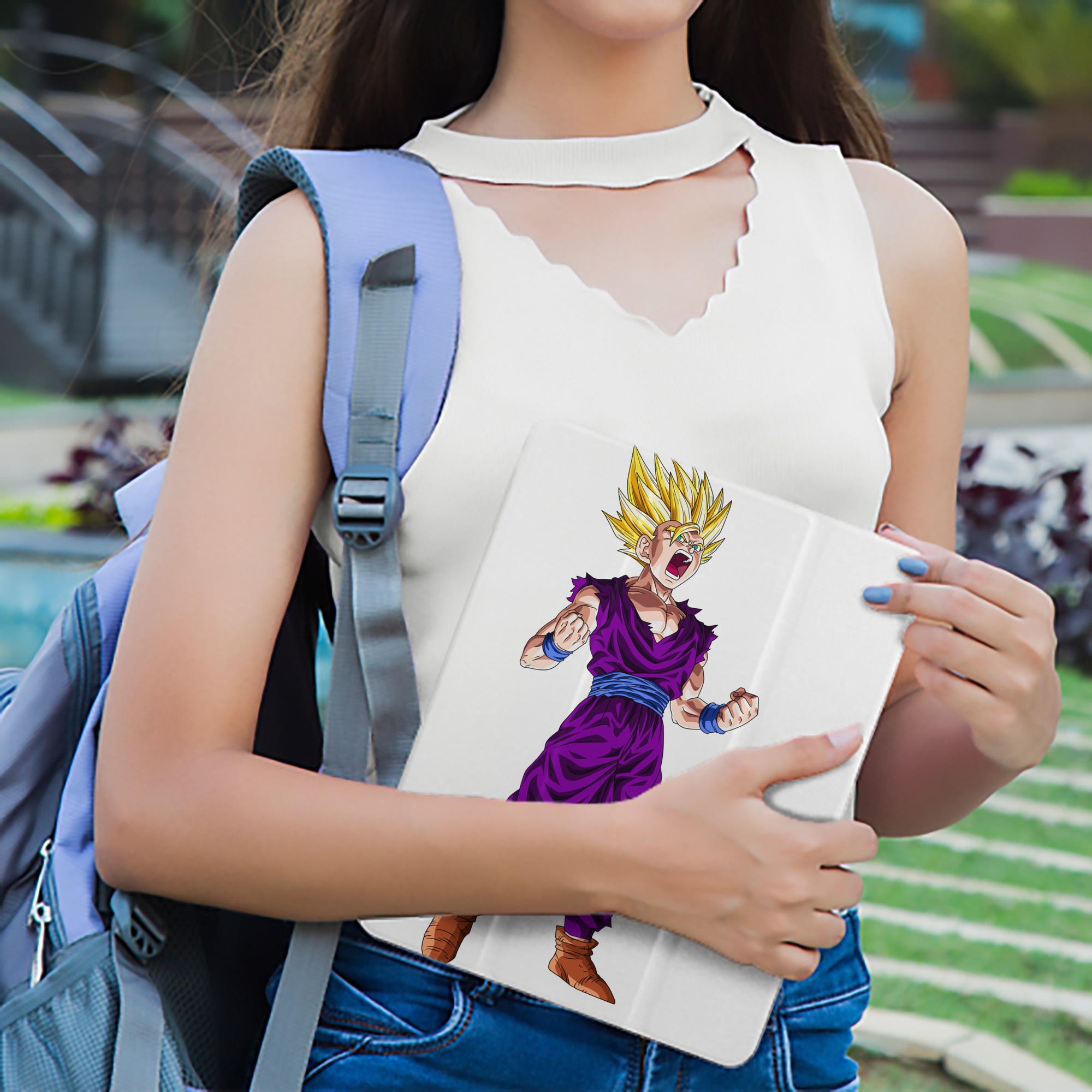 ドラゴンボール 孫 悟飯（そんごはん）DRAGON BALL Son Gohan IPad ケース ペン収納付き 三つ折りスタンド PUレザー×シリコン 対応機種9.5/10.5/10.9インチ