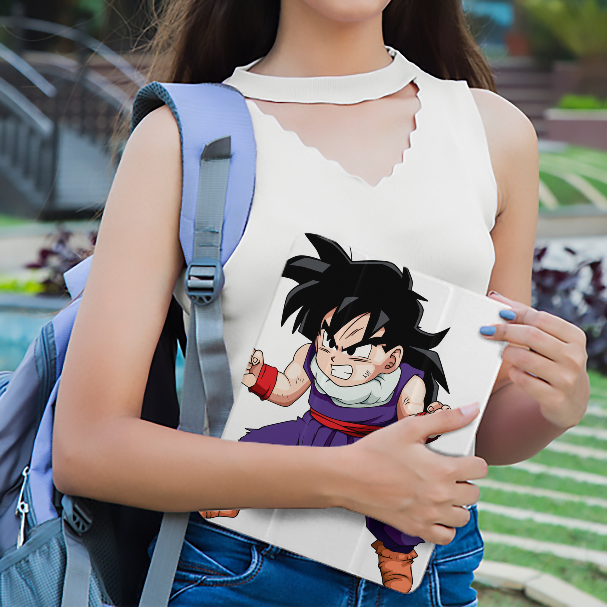 ドラゴンボール 孫 悟飯（そんごはん）DRAGON BALL Son Gohan IPad ケース ペン収納付き 三つ折りスタンド PUレザー×シリコン 対応機種9.5/10.5/10.9インチ