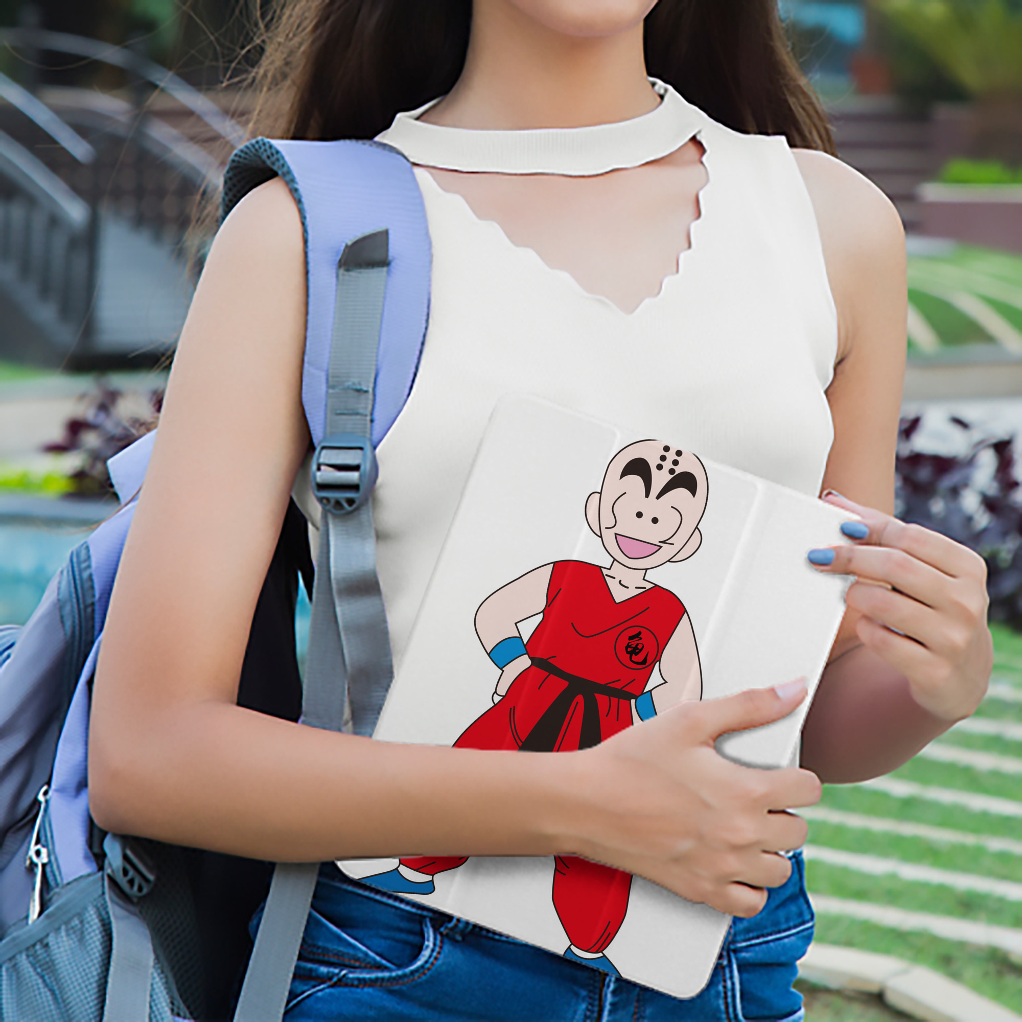 ドラゴンボール クリリン DRAGON BALL krillin IPad ケース ペン収納付き 三つ折りスタンド PUレザー×シリコン 対応機種9.5/10.5/10.9インチ