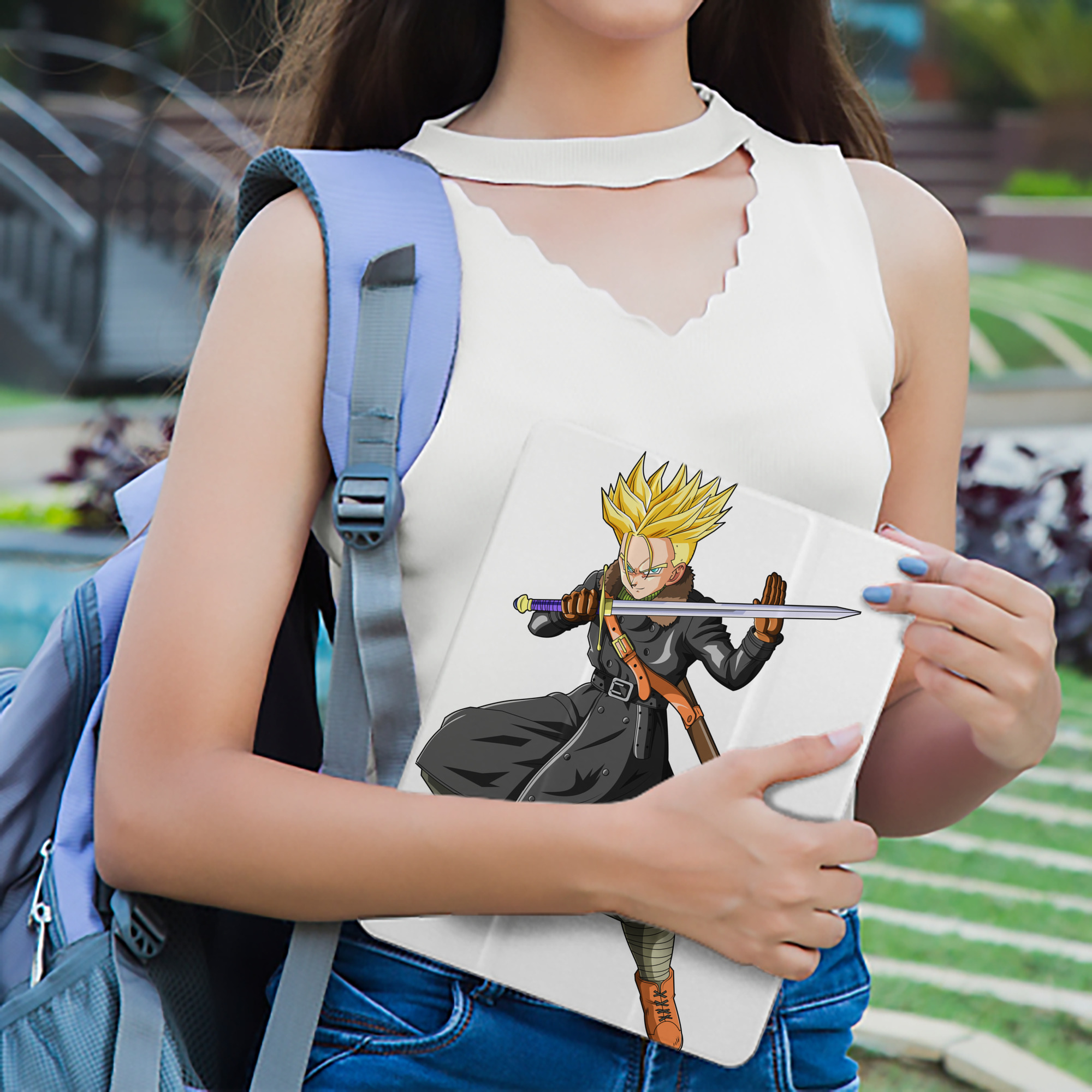 ドラゴンボール トランクス（Torankusu）DRAGON BALL Trunks IPad ケース ペン収納付き 三つ折りスタンド PUレザー×シリコン 対応機種9.5/10.5/10.9インチ