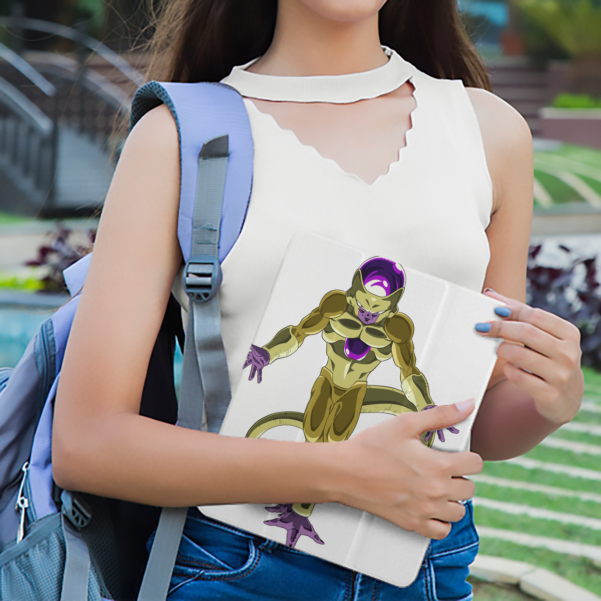 ドラゴンボール フリーザ DRAGON BALL Frieza IPad ケース ペン収納付き 三つ折りスタンド PUレザー×シリコン 対応機種9.5/10.5/10.9インチ