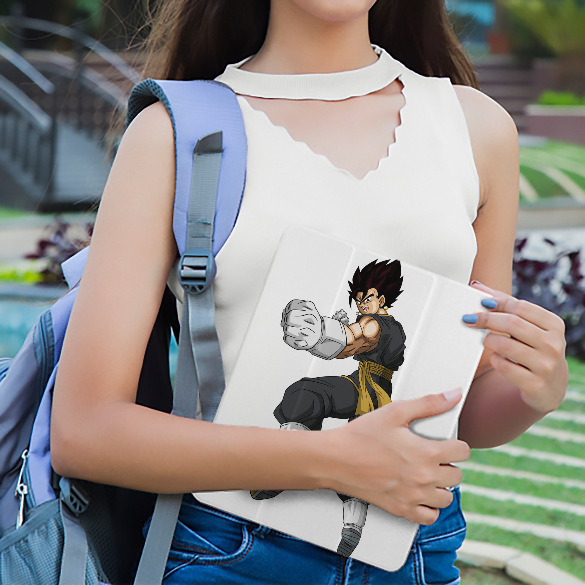 ドラゴンボール ベジット DRAGON BALL Vegetto IPad ケース ペン収納付き 三つ折りスタンド PUレザー×シリコン 対応機種9.5/10.5/10.9インチ