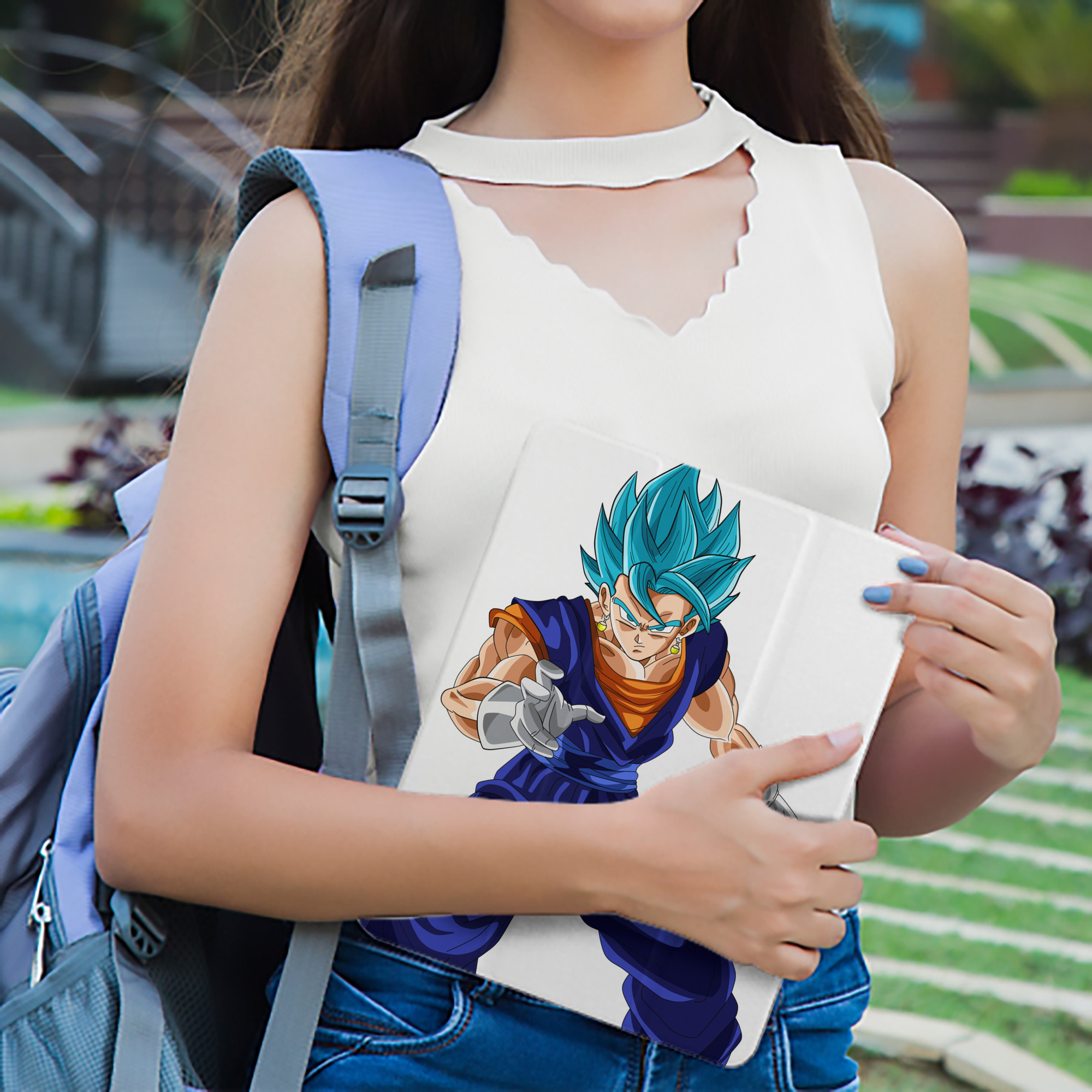 ドラゴンボール ベジット DRAGON BALL Vegetto IPad ケース ペン収納付き 三つ折りスタンド PUレザー×シリコン 対応機種9.5/10.5/10.9インチ
