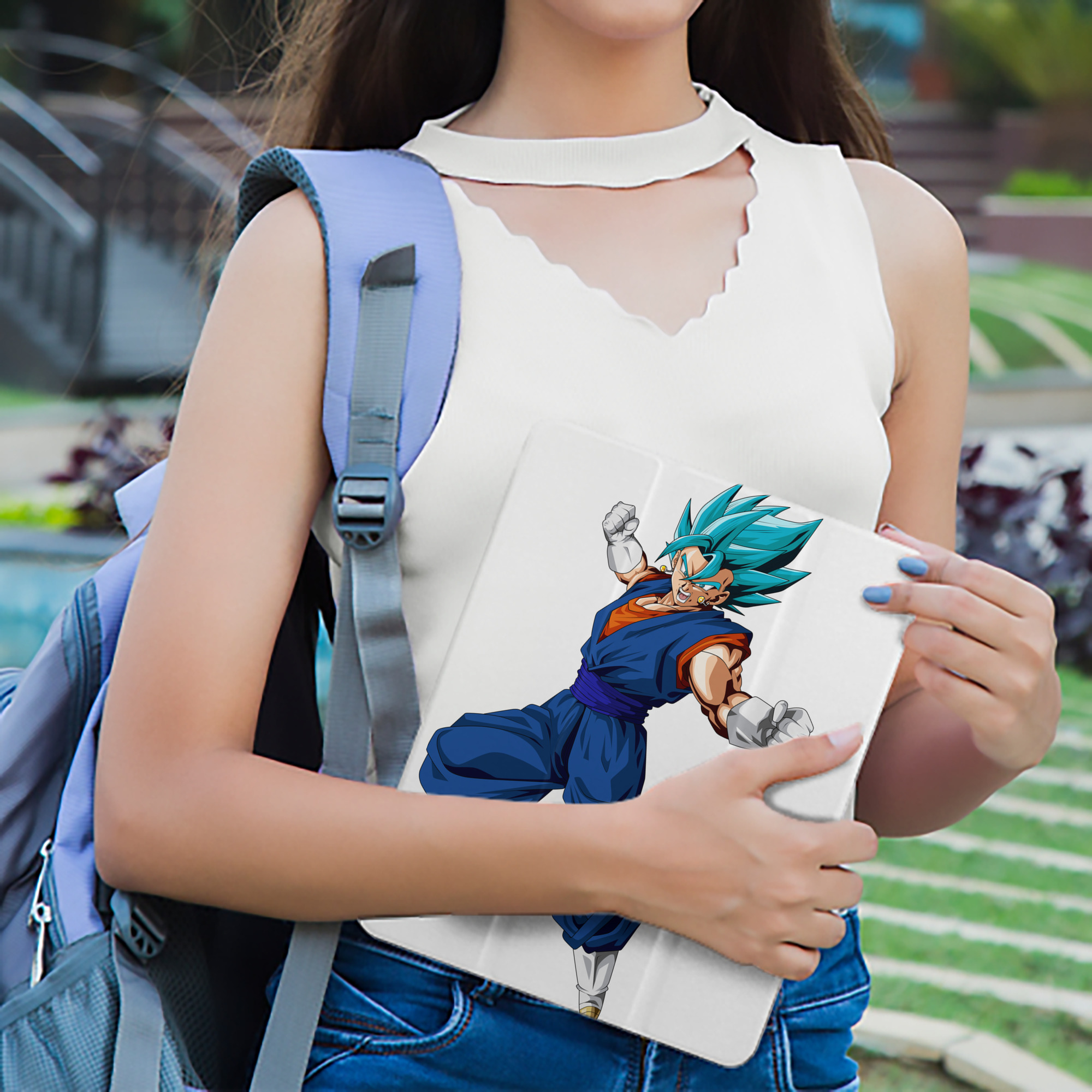 ドラゴンボール ベジット DRAGON BALL Vegetto IPad ケース ペン収納付き 三つ折りスタンド PUレザー×シリコン 対応機種9.5/10.5/10.9インチ