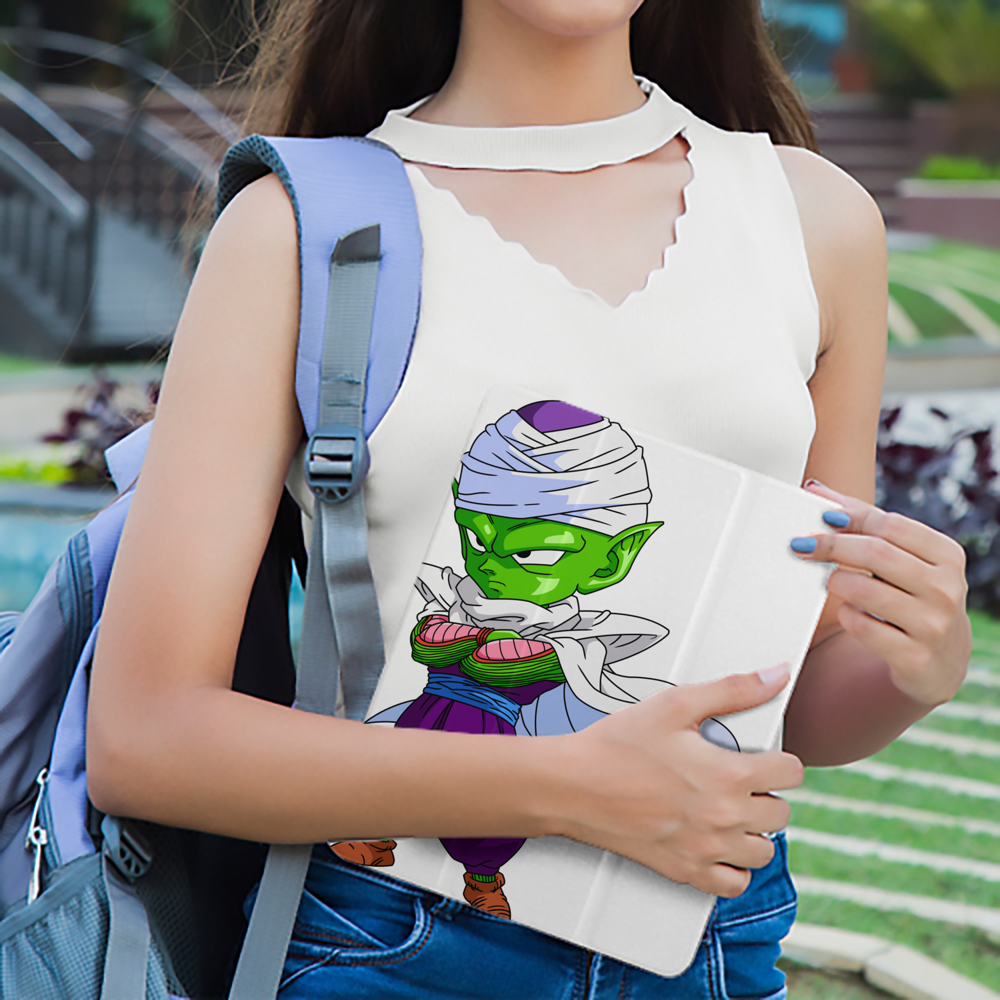ドラゴンボール ピッコロ DRAGON BALL Piccolo IPad ケース ペン収納付き 三つ折りスタンド PUレザー×シリコン 対応機種9.5/10.5/10.9インチ
