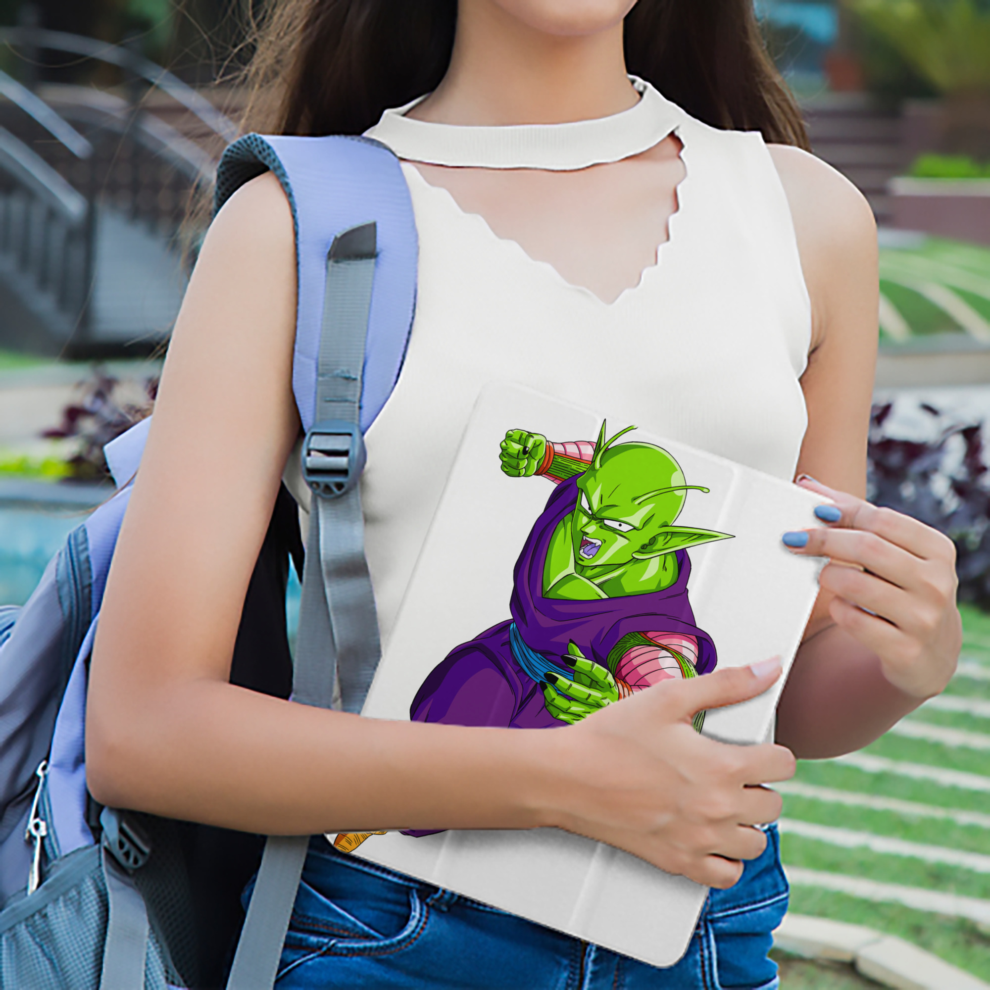 ドラゴンボール ピッコロ DRAGON BALL Piccolo IPad ケース ペン収納付き 三つ折りスタンド PUレザー×シリコン 対応機種9.5/10.5/10.9インチ