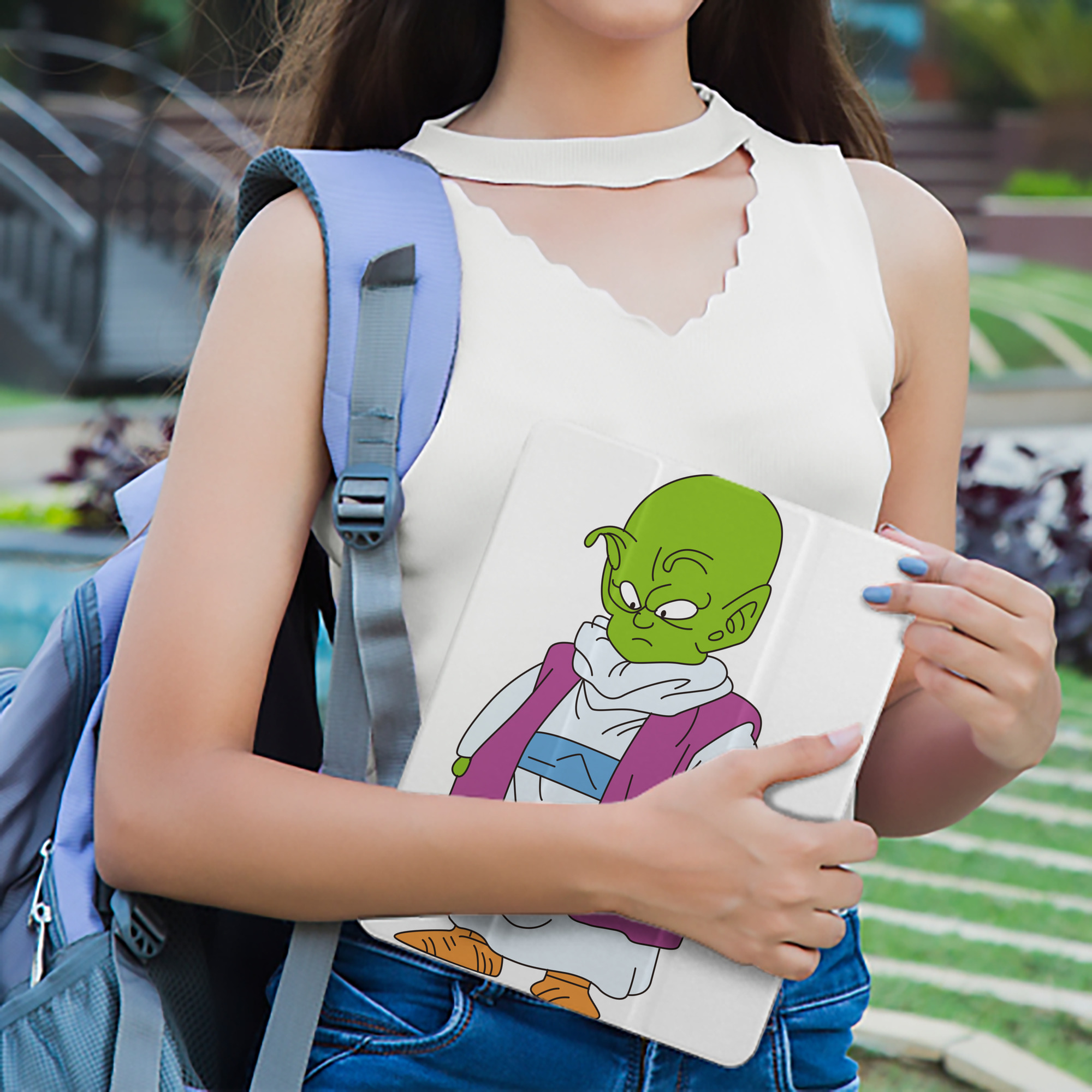 ドラゴンボール ピッコロ DRAGON BALL Piccolo IPad ケース ペン収納付き 三つ折りスタンド PUレザー×シリコン 対応機種9.5/10.5/10.9インチ