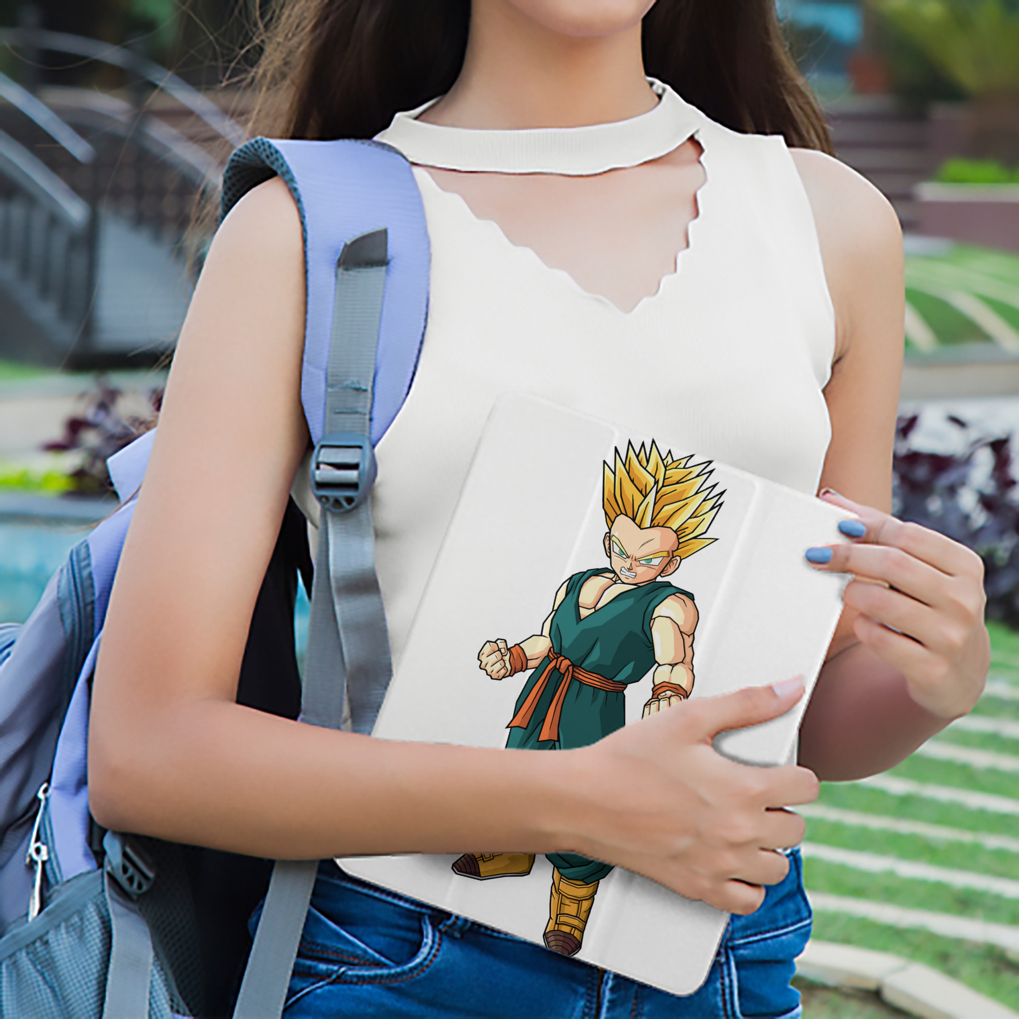 ドラゴンボール DRAGON BALL IPad ケース ペン収納付き 三つ折りスタンド PUレザー×シリコン 対応機種9.5/10.5/10.9インチ