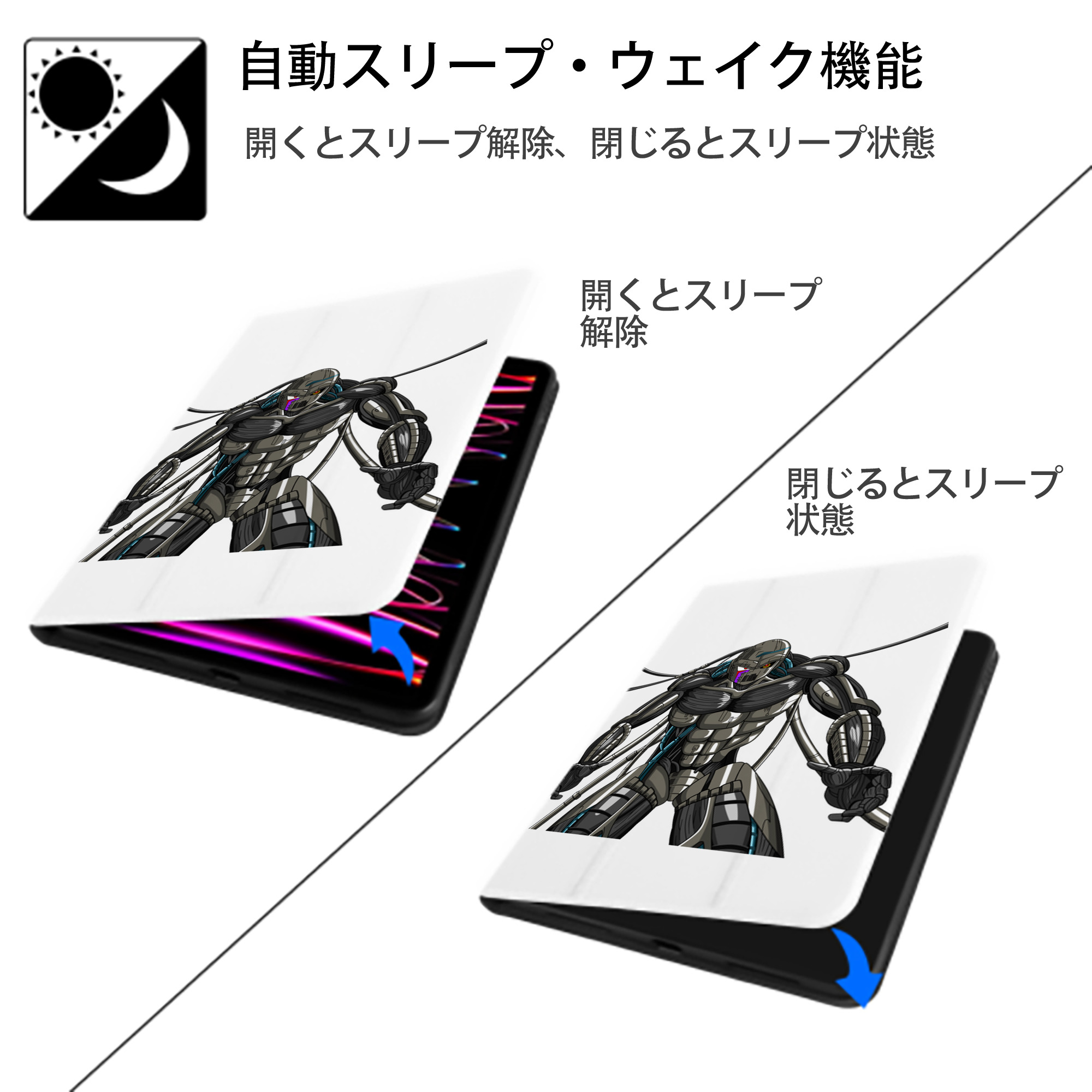 ドラゴンボール DRAGON BALL IPad ケース ペン収納付き 三つ折りスタンド PUレザー×シリコン 対応機種9.5/10.5/10.9インチ