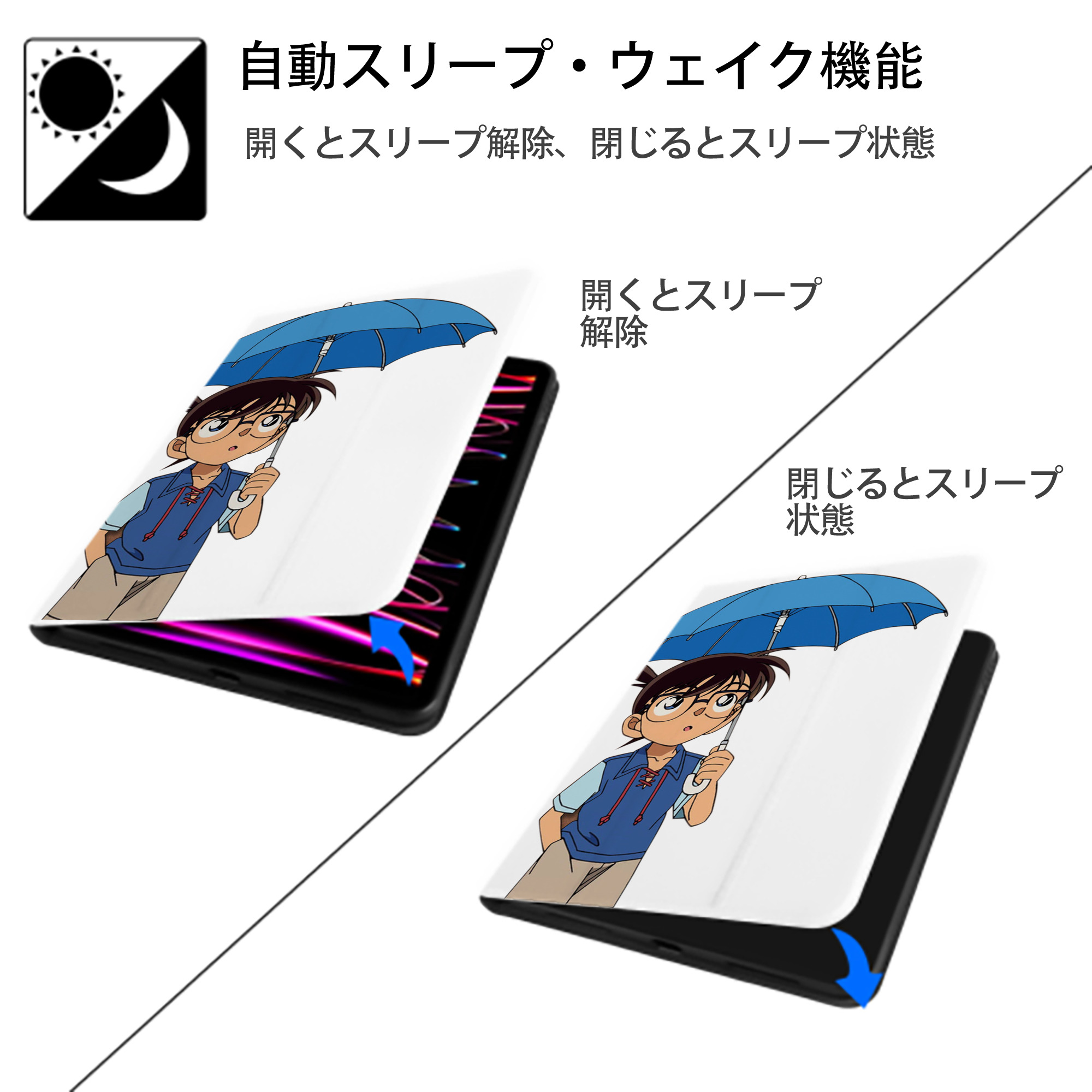 ドラゴンボール DRAGON BALL IPad ケース ペン収納付き 三つ折りスタンド PUレザー×シリコン 対応機種9.5/10.5/10.9インチ