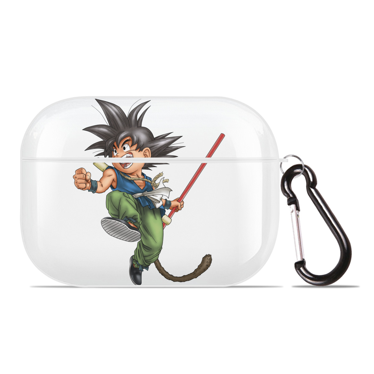 （画像用） ドラゴンボール 孫悟空（そん ごくう）Son Goku カカロット DRAGON BALL Kakarotto 【AirPods Pro用】ハードシェル保護ケース 耐衝撃・防指紋・カラビナ付き商品仕様
