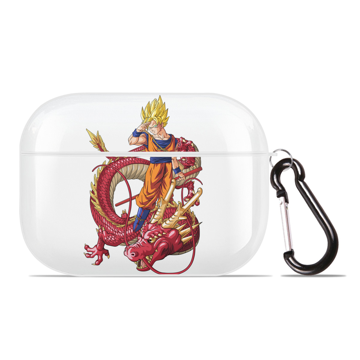 （画像用） ドラゴンボール 孫悟空（そん ごくう）Son Goku カカロット DRAGON BALL Kakarotto 【AirPods Pro用】ハードシェル保護ケース 耐衝撃・防指紋・カラビナ付き商品仕様