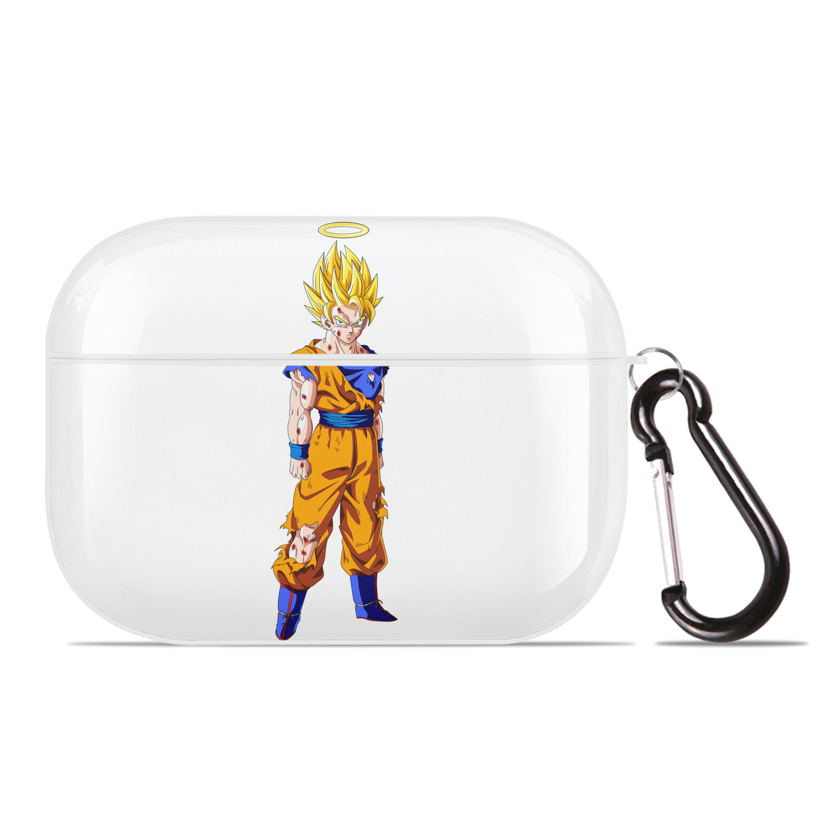 （画像用） ドラゴンボール 孫悟空（そん ごくう）Son Goku カカロット DRAGON BALL Kakarotto 【AirPods Pro用】ハードシェル保護ケース 耐衝撃・防指紋・カラビナ付き商品仕様