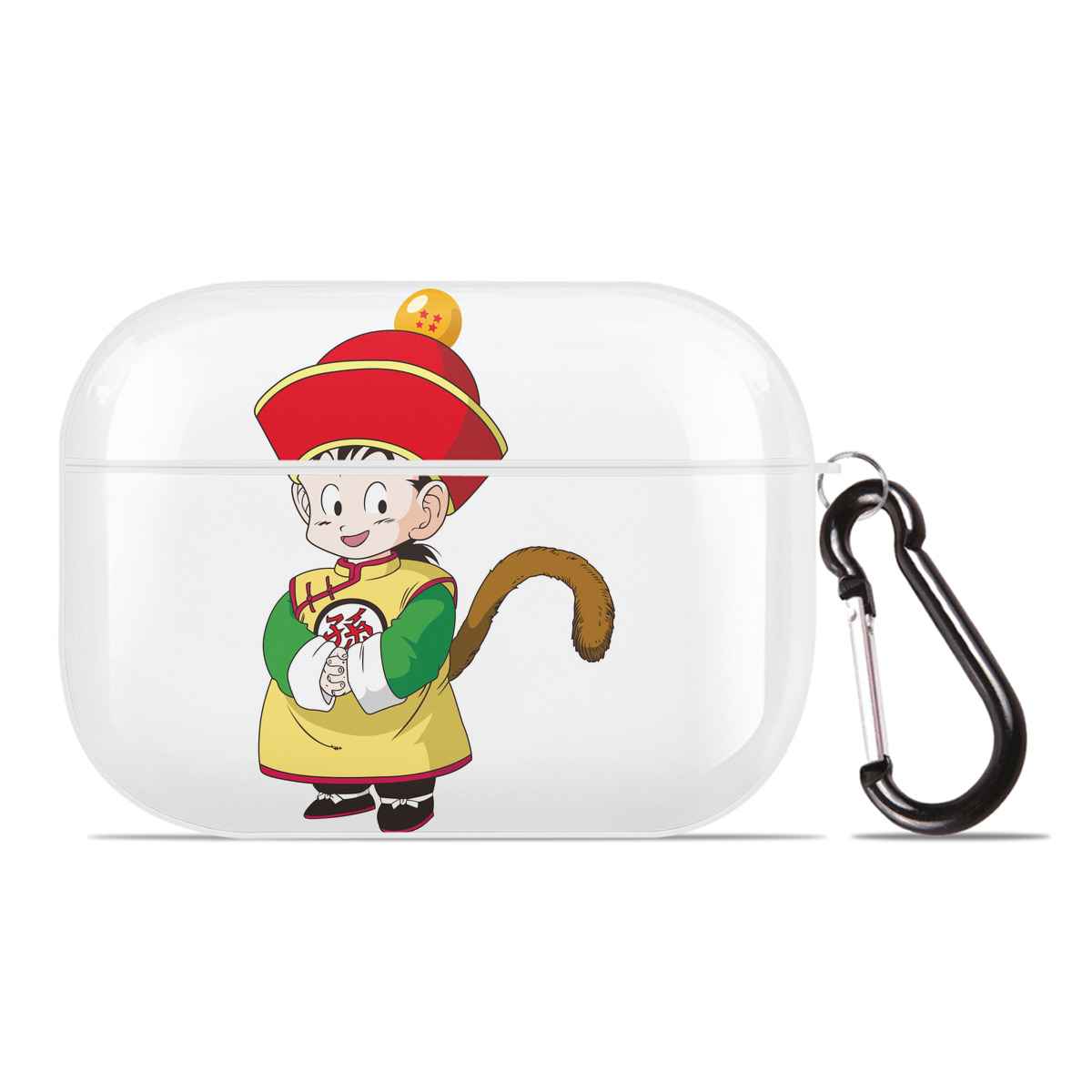 （画像用） ドラゴンボール 孫悟空（そん ごくう）Son Goku カカロット DRAGON BALL Kakarotto 【AirPods Pro用】ハードシェル保護ケース 耐衝撃・防指紋・カラビナ付き商品仕様