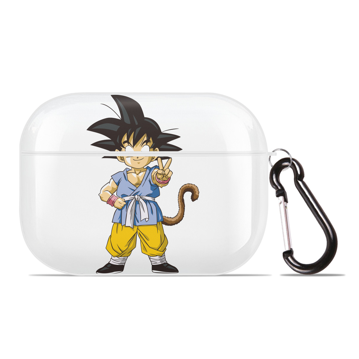 （画像用） ドラゴンボール 孫悟空（そん ごくう）Son Goku カカロット DRAGON BALL Kakarotto 【AirPods Pro用】ハードシェル保護ケース 耐衝撃・防指紋・カラビナ付き商品仕様
