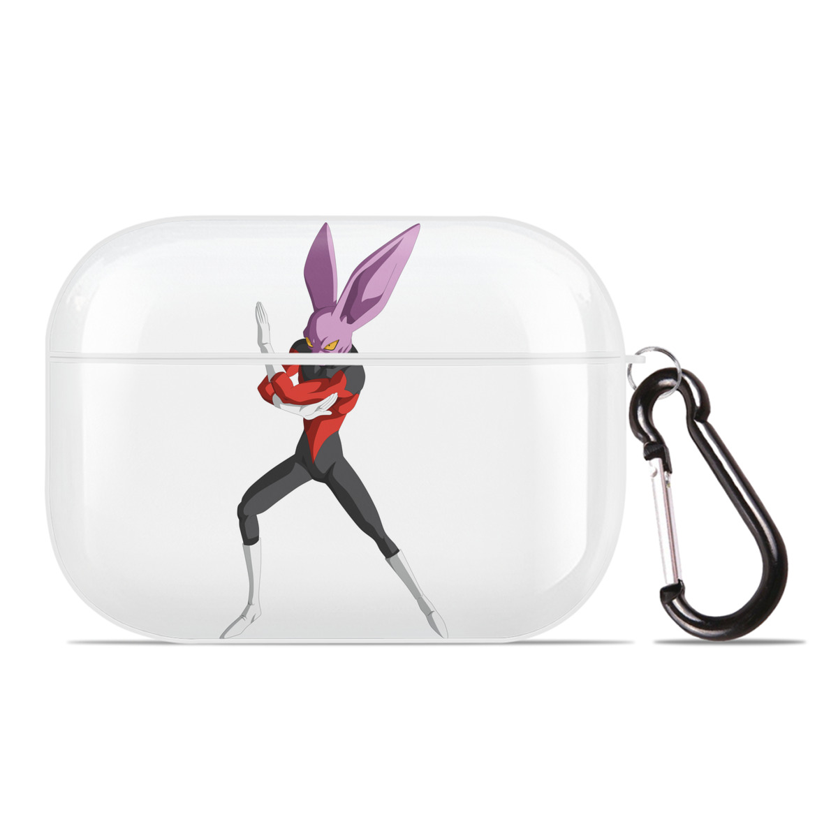 （画像用） ドラゴンボール ビルス 破壊神ビルス DRAGON BALL Beerus Birusu 【AirPods Pro用】ハードシェル保護ケース 耐衝撃・防指紋・カラビナ付き商品仕様