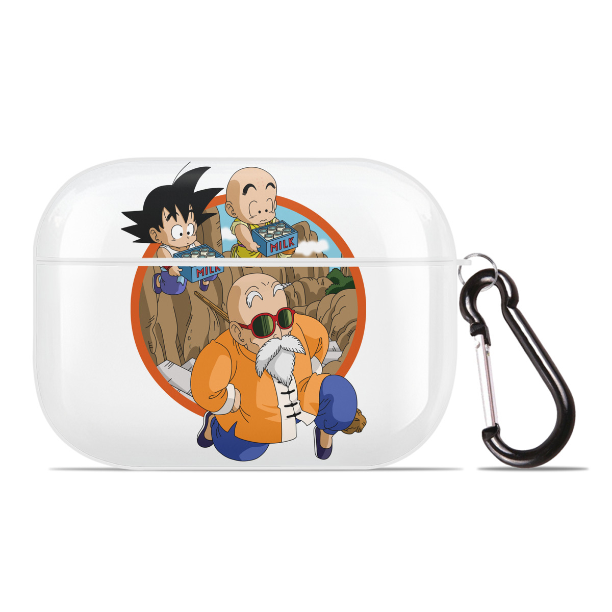 （画像用） ドラゴンボール 亀仙人（かめせんにん） DRAGON BALL Master Roshi Kame Sennin 【AirPods Pro用】ハードシェル保護ケース 耐衝撃・防指紋・カラビナ付き商品仕様
