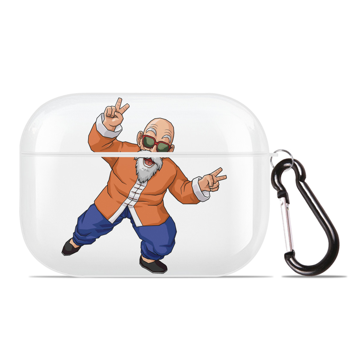 （画像用） ドラゴンボール 亀仙人（かめせんにん） DRAGON BALL Master Roshi Kame Sennin 【AirPods Pro用】ハードシェル保護ケース 耐衝撃・防指紋・カラビナ付き商品仕様
