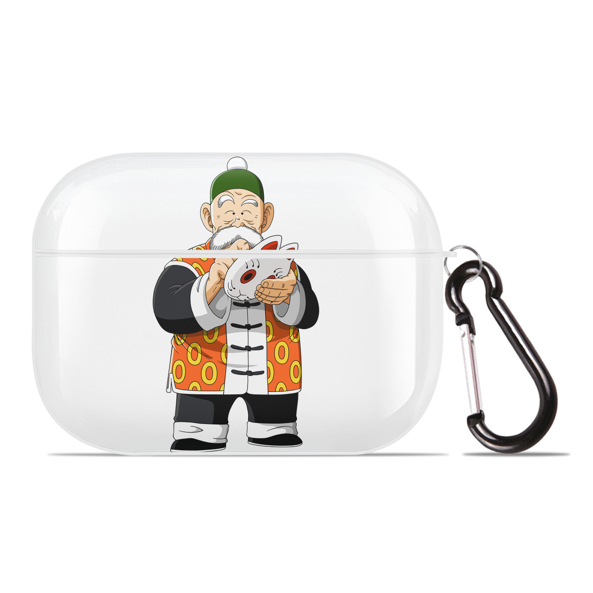 （画像用） ドラゴンボール 亀仙人（かめせんにん） DRAGON BALL Master Roshi Kame Sennin 【AirPods Pro用】ハードシェル保護ケース 耐衝撃・防指紋・カラビナ付き商品仕様