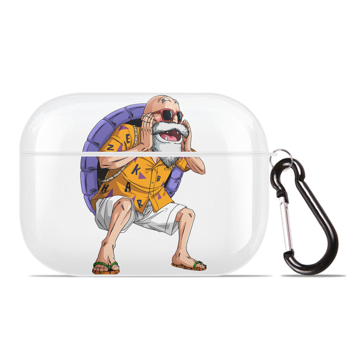 （画像用） ドラゴンボール 亀仙人（かめせんにん） DRAGON BALL Master Roshi Kame Sennin 【AirPods Pro用】ハードシェル保護ケース 耐衝撃・防指紋・カラビナ付き商品仕様
