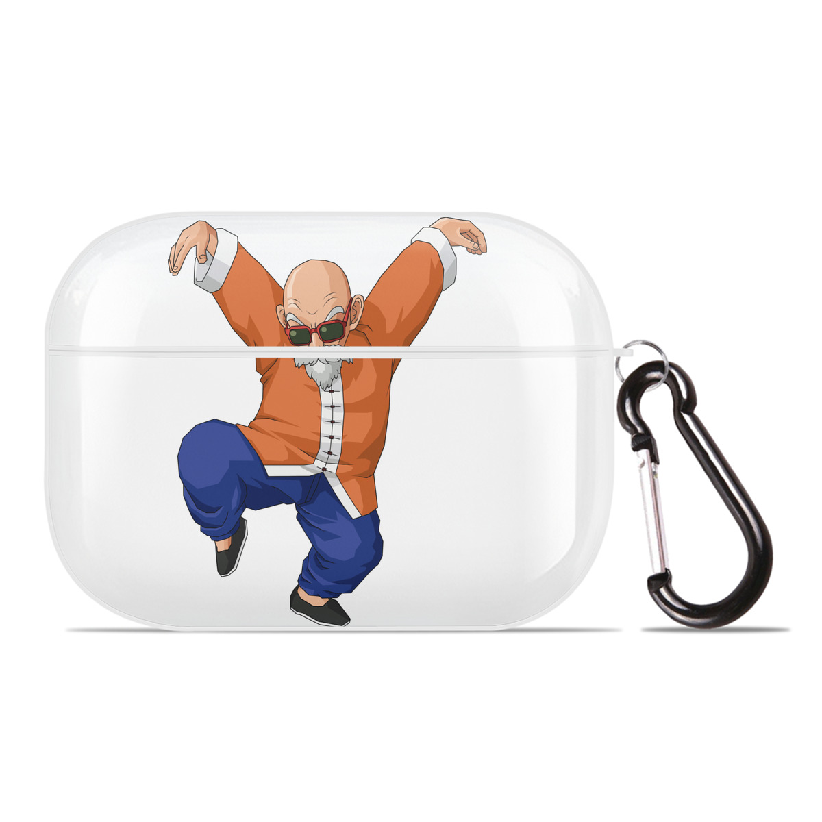（画像用） ドラゴンボール 亀仙人（かめせんにん） DRAGON BALL Master Roshi Kame Sennin 【AirPods Pro用】ハードシェル保護ケース 耐衝撃・防指紋・カラビナ付き商品仕様