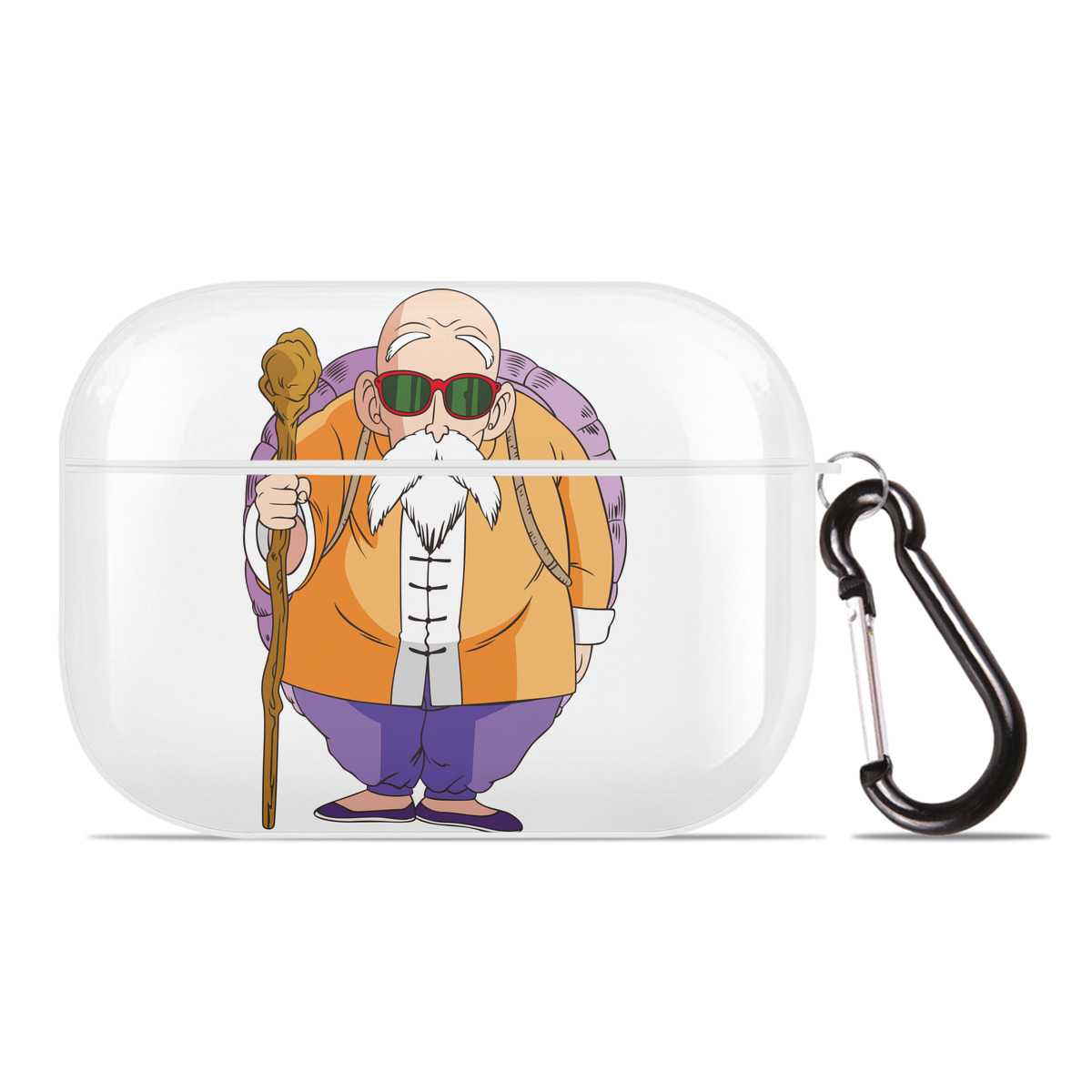 （画像用） ドラゴンボール 亀仙人（かめせんにん） DRAGON BALL Master Roshi Kame Sennin 【AirPods Pro用】ハードシェル保護ケース 耐衝撃・防指紋・カラビナ付き商品仕様