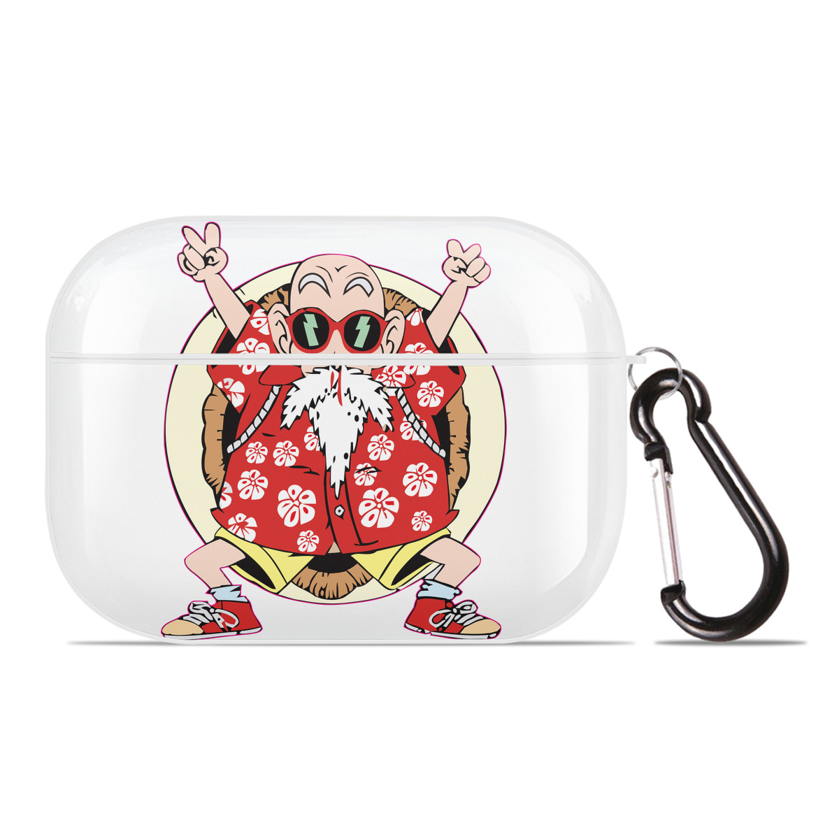 （画像用） ドラゴンボール 亀仙人（かめせんにん） DRAGON BALL Master Roshi Kame Sennin 【AirPods Pro用】ハードシェル保護ケース 耐衝撃・防指紋・カラビナ付き商品仕様
