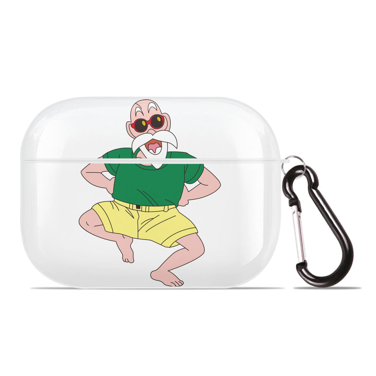 （画像用） ドラゴンボール 亀仙人（かめせんにん） DRAGON BALL Master Roshi Kame Sennin 【AirPods Pro用】ハードシェル保護ケース 耐衝撃・防指紋・カラビナ付き商品仕様