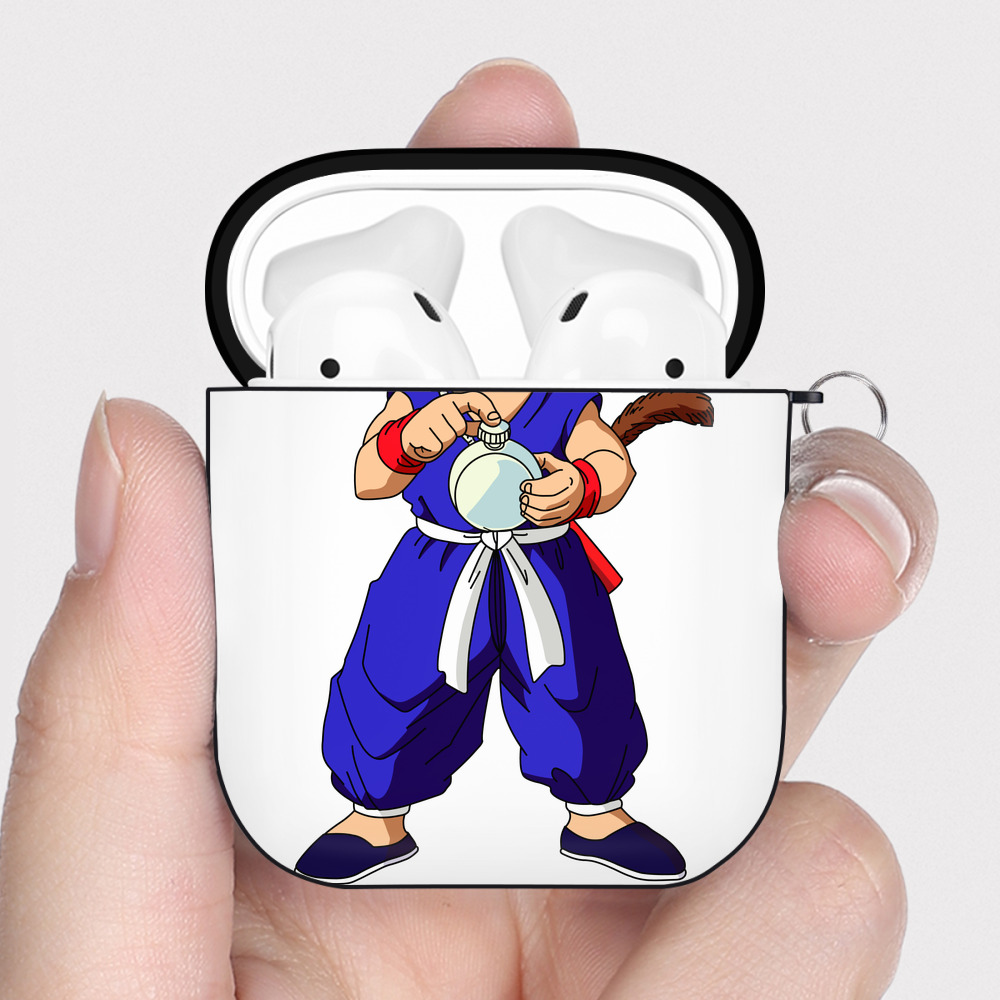（画像用） ドラゴンボール 孫悟空（そん ごくう）Son Goku カカロット DRAGON BALL Kakarotto AirPods 第2世代保護ケース ハードシェル ブラック 耐衝撃・防指紋・カラビナ付き