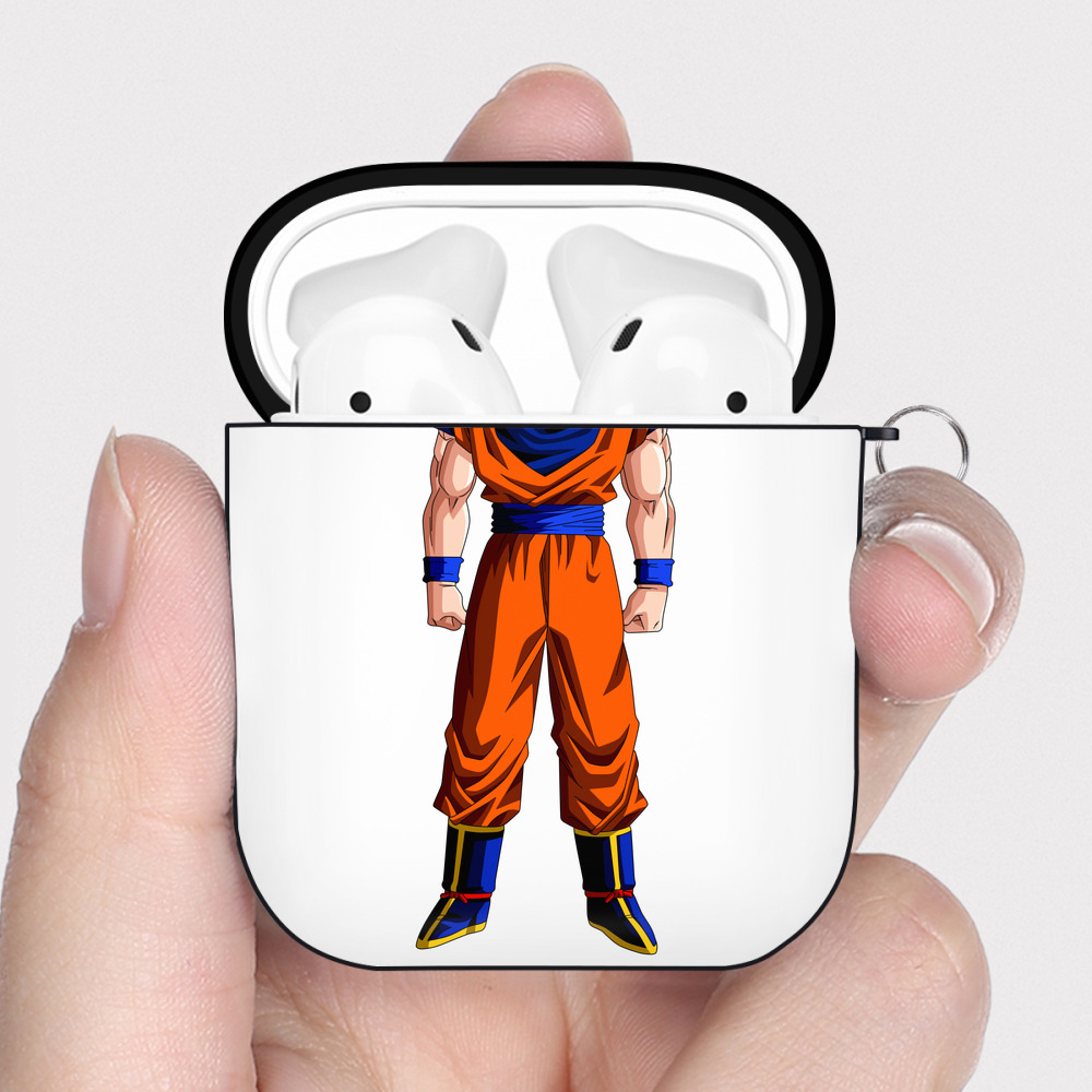（画像用） ドラゴンボール 孫悟空（そん ごくう）Son Goku カカロット DRAGON BALL Kakarotto AirPods 第2世代保護ケース ハードシェル ブラック 耐衝撃・防指紋・カラビナ付き