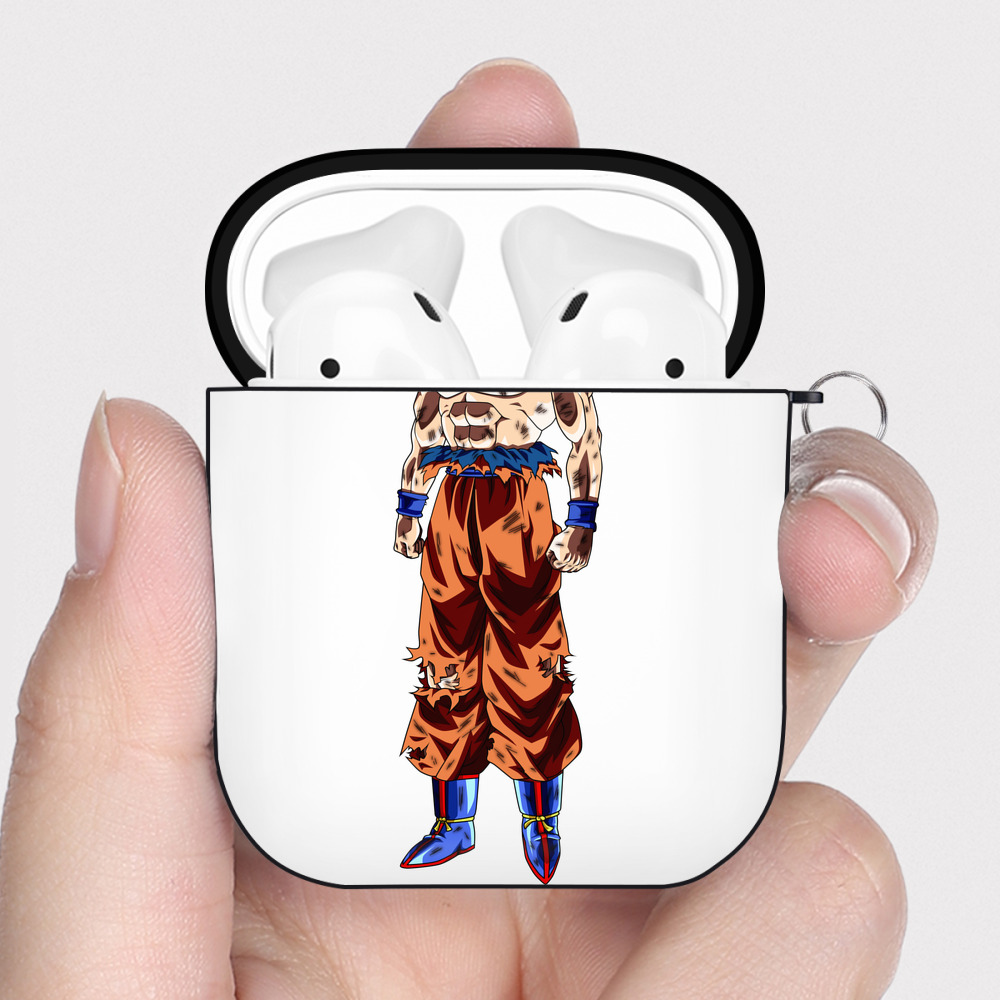 （画像用） ドラゴンボール 孫悟空（そん ごくう）Son Goku カカロット DRAGON BALL Kakarotto AirPods 第2世代保護ケース ハードシェル ブラック 耐衝撃・防指紋・カラビナ付き