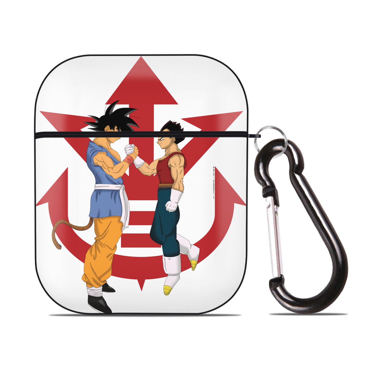 （画像用） ドラゴンボール 孫悟空（そん ごくう）Son Goku カカロット DRAGON BALL Kakarotto AirPods 第2世代保護ケース ハードシェル ブラック 耐衝撃・防指紋・カラビナ付き