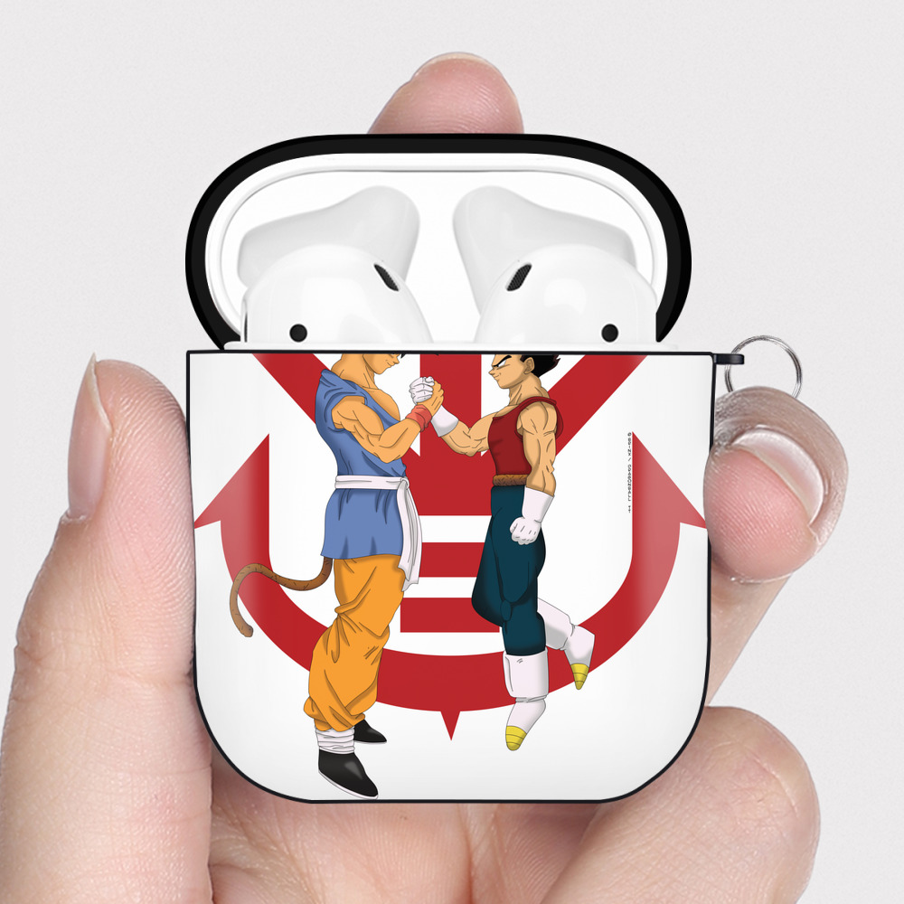 （画像用） ドラゴンボール 孫悟空（そん ごくう）Son Goku カカロット DRAGON BALL Kakarotto AirPods 第2世代保護ケース ハードシェル ブラック 耐衝撃・防指紋・カラビナ付き