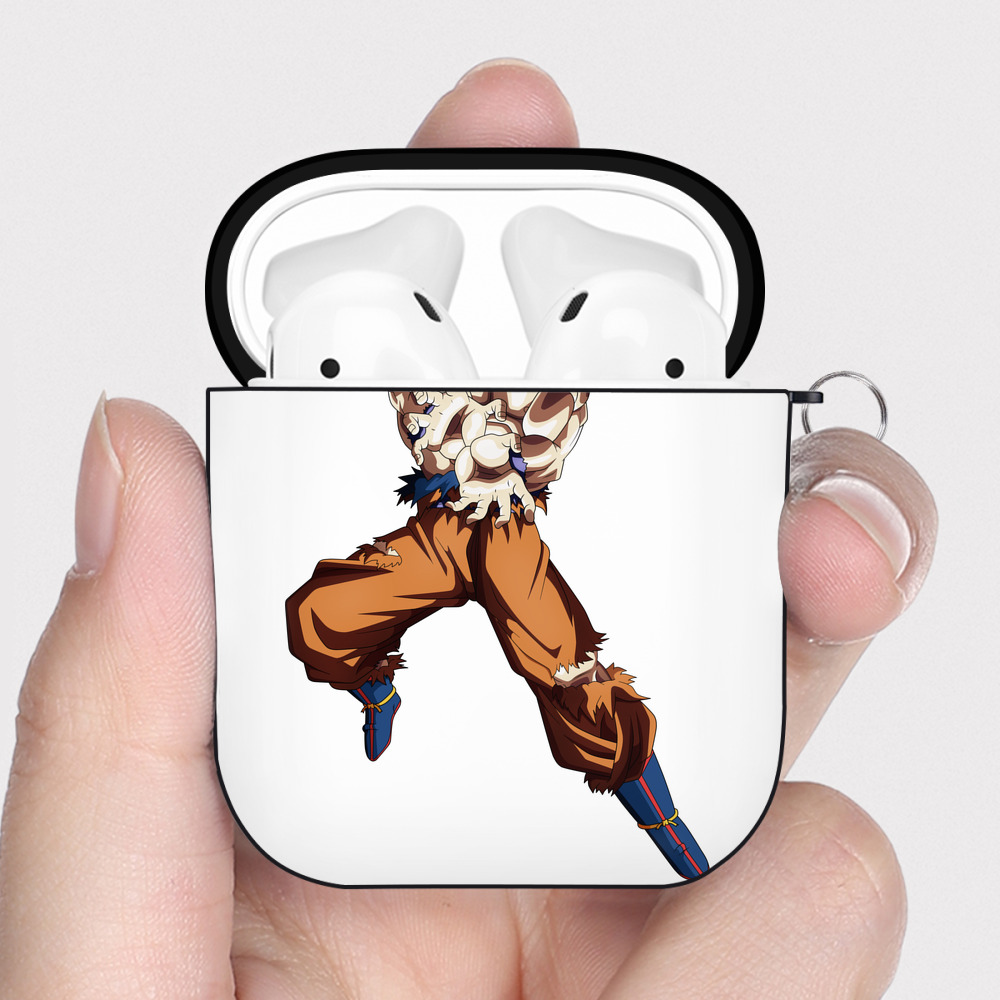 （画像用） ドラゴンボール 孫悟空（そん ごくう）Son Goku カカロット DRAGON BALL Kakarotto AirPods 第2世代保護ケース ハードシェル ブラック 耐衝撃・防指紋・カラビナ付き