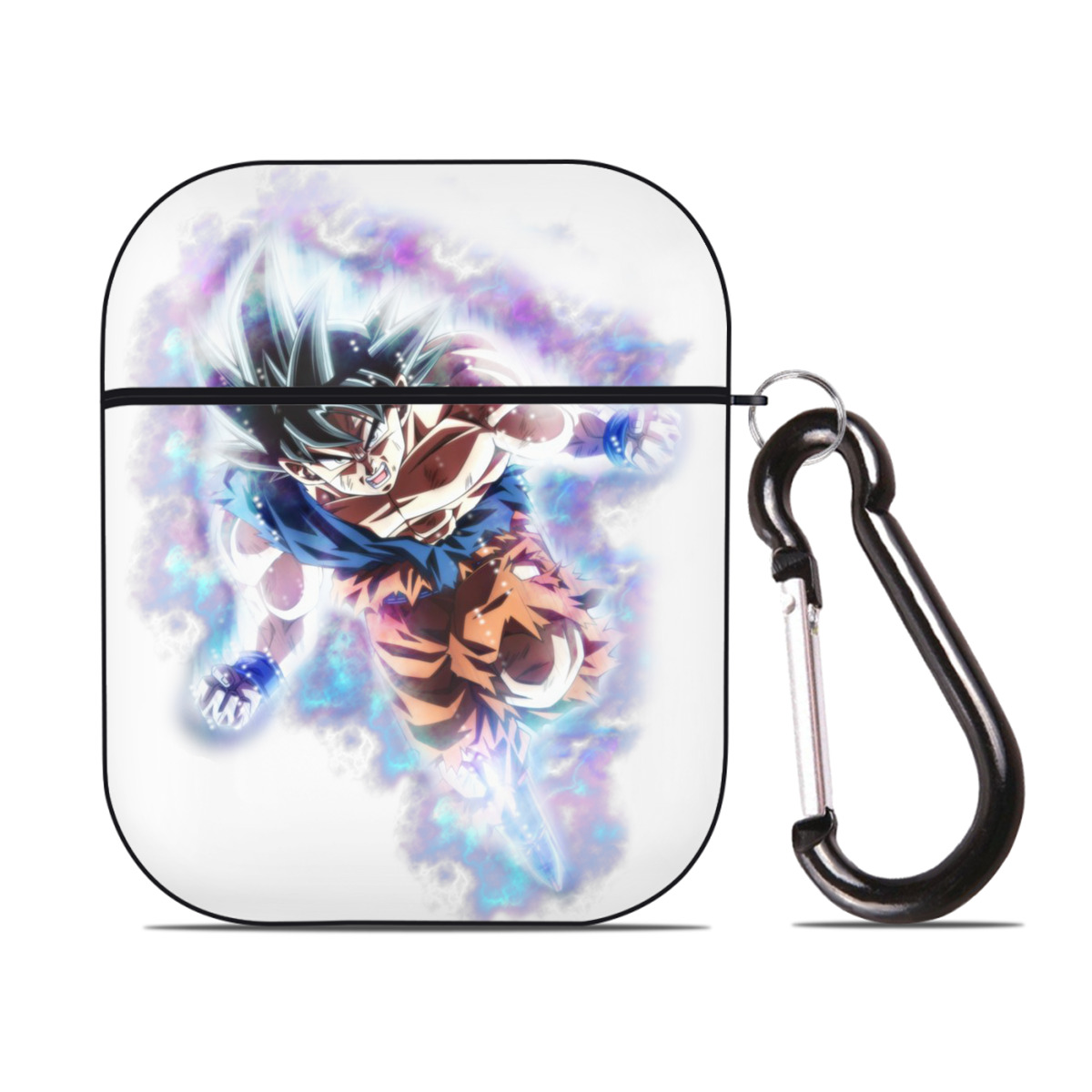 （画像用） ドラゴンボール 孫悟空（そん ごくう）Son Goku カカロット DRAGON BALL Kakarotto AirPods 第2世代保護ケース ハードシェル ブラック 耐衝撃・防指紋・カラビナ付き