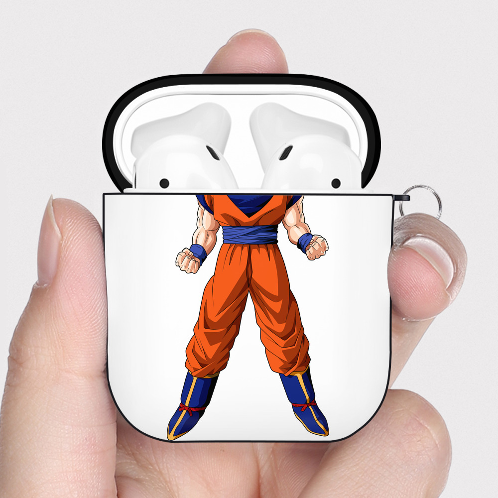 （画像用） ドラゴンボール 孫悟空（そん ごくう）Son Goku カカロット DRAGON BALL Kakarotto AirPods 第2世代保護ケース ハードシェル ブラック 耐衝撃・防指紋・カラビナ付き