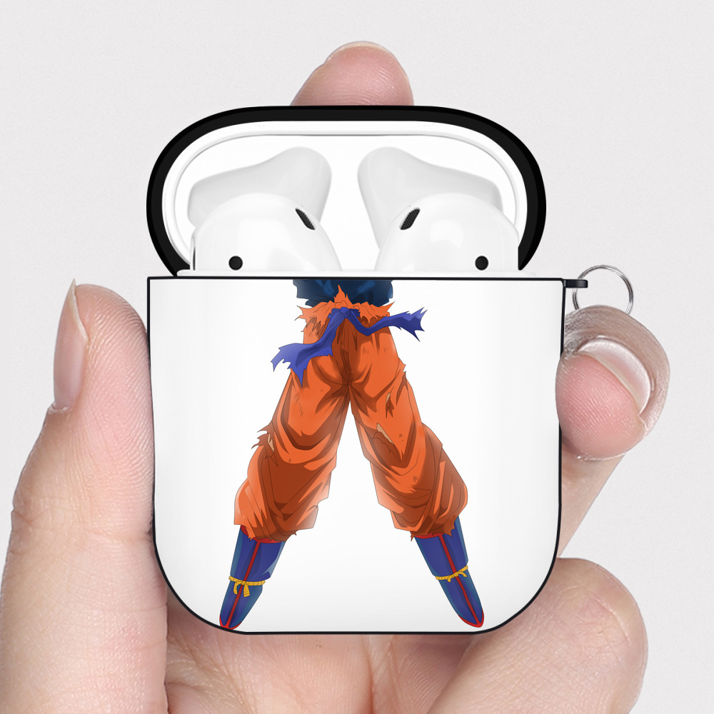 （画像用） ドラゴンボール 孫悟空（そん ごくう）Son Goku カカロット DRAGON BALL Kakarotto AirPods 第2世代保護ケース ハードシェル ブラック 耐衝撃・防指紋・カラビナ付き